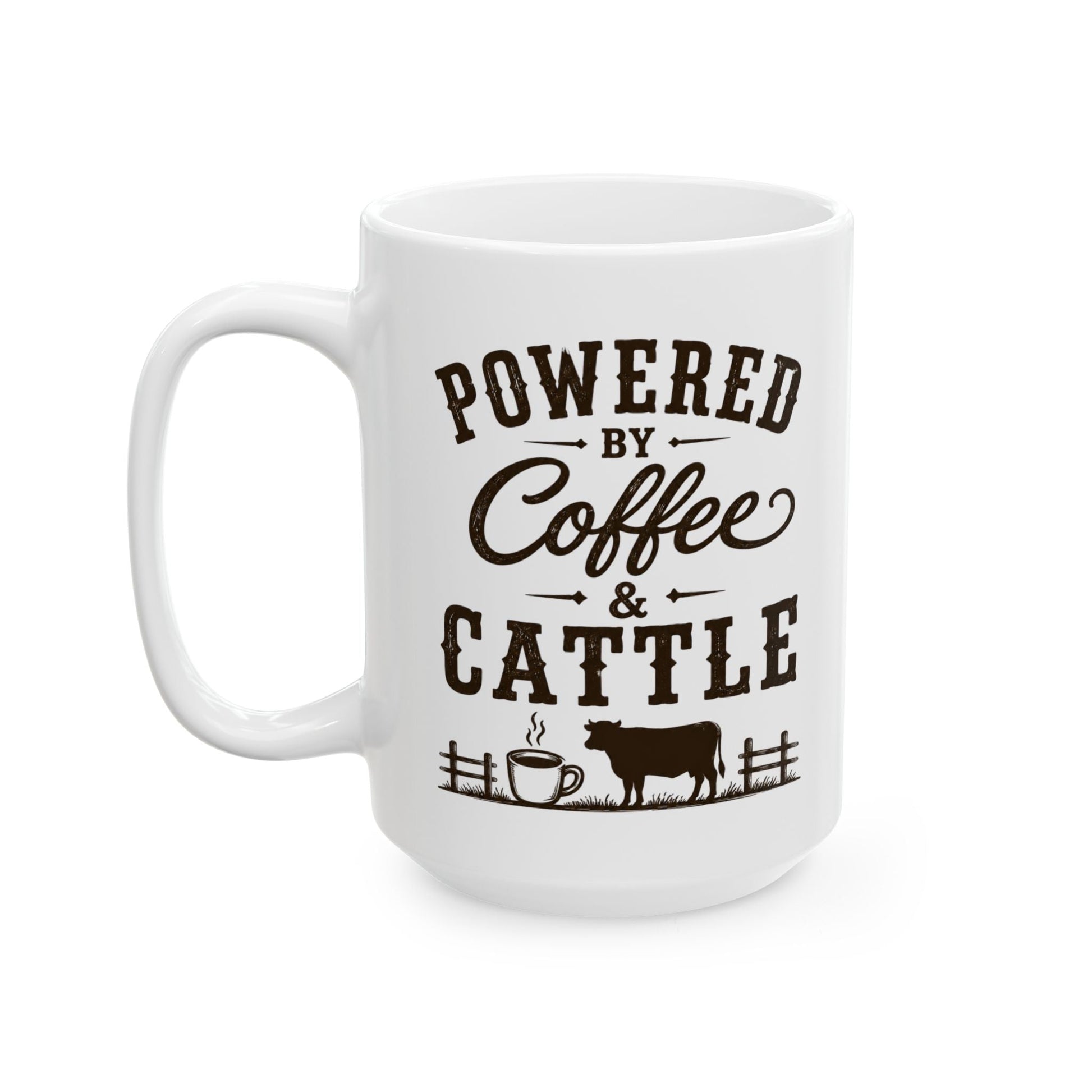 Coffee and Cattle Coffee Mug | Vintage Logo - Just Us Flynn’s