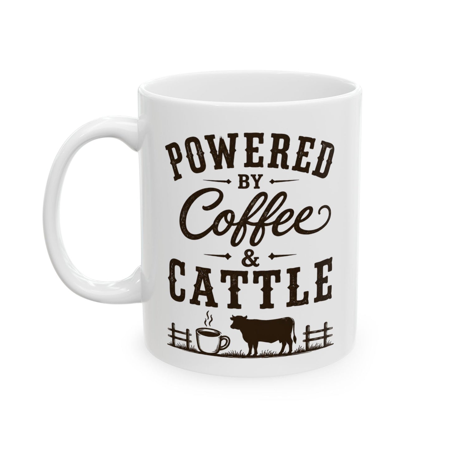 Coffee and Cattle Coffee Mug | Vintage Logo - Just Us Flynn’s