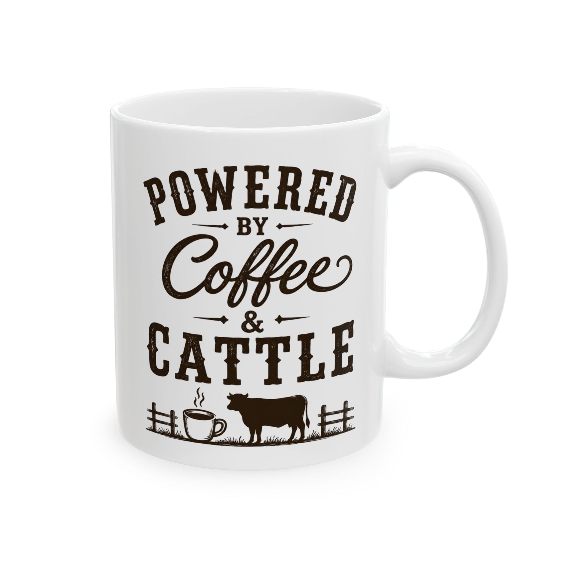 Coffee and Cattle Coffee Mug | Vintage Logo - Just Us Flynn’s