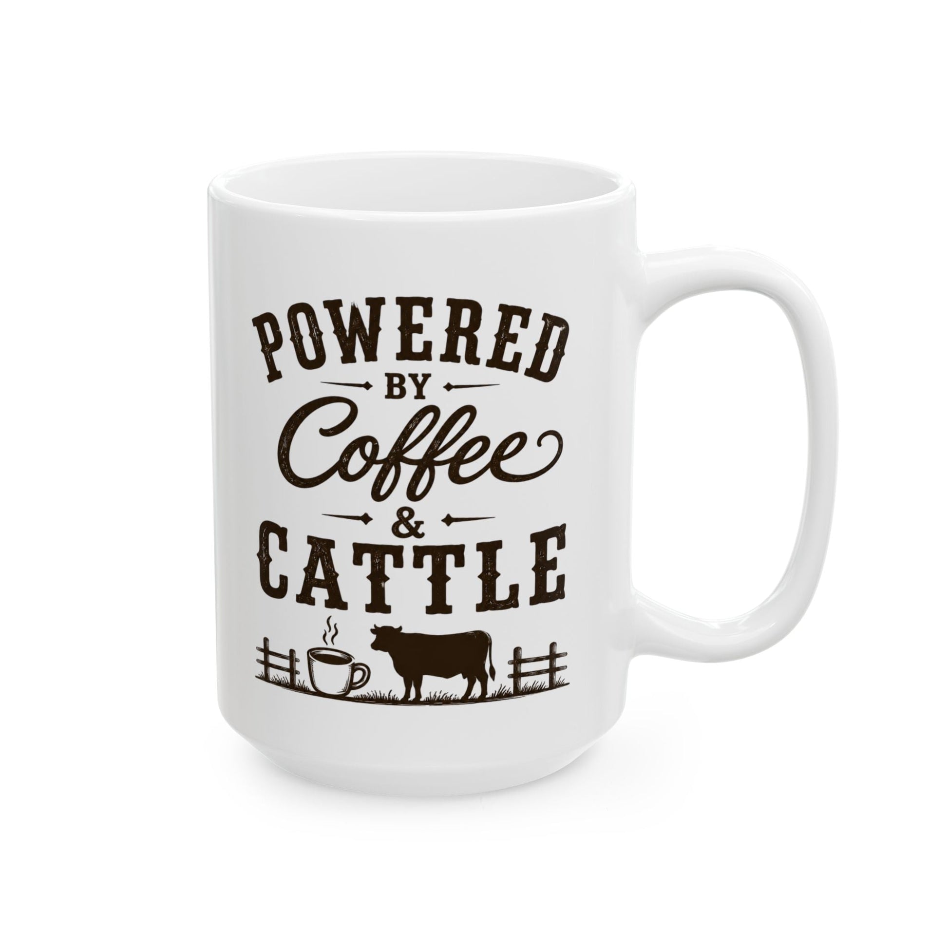 Coffee and Cattle Coffee Mug | Vintage Logo - Just Us Flynn’s