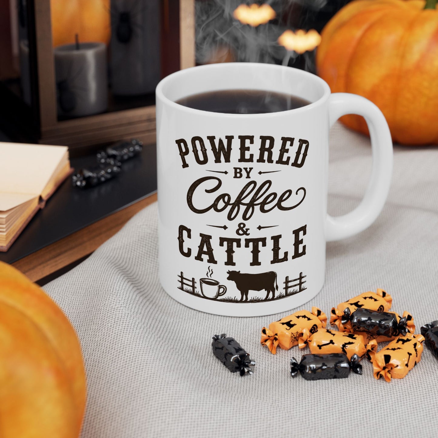 Coffee and Cattle Coffee Mug | Vintage Logo - Just Us Flynn’s