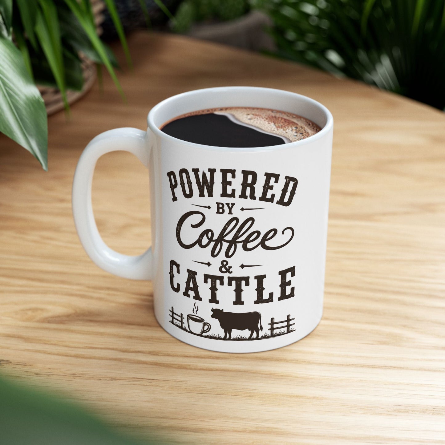 Coffee and Cattle Coffee Mug | Vintage Logo - Just Us Flynn’s