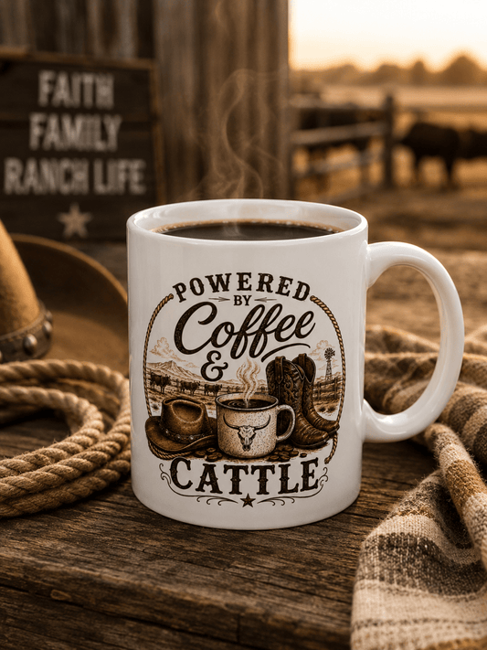 Coffee & Cattle Coffee Mug | The Ranch Way - Just Us Flynn’s