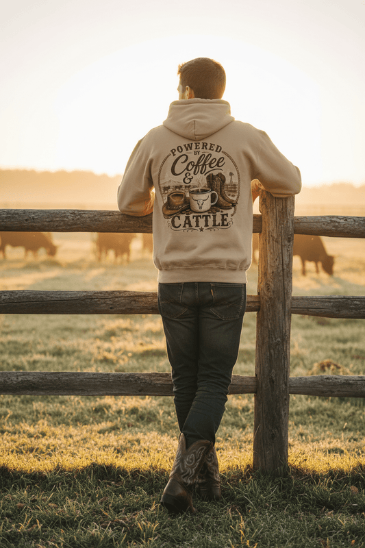Coffee & Cattle Hoodie | The Ranch Way - Just Us Flynn’s