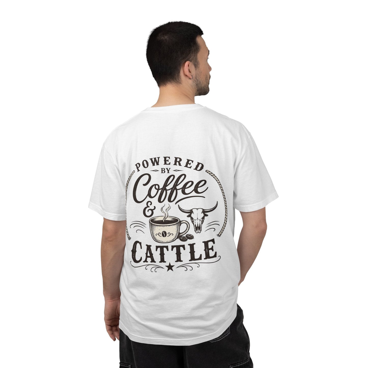 Coffee & Cattle T-Shirt | Western Skull - Just Us Flynn’s
