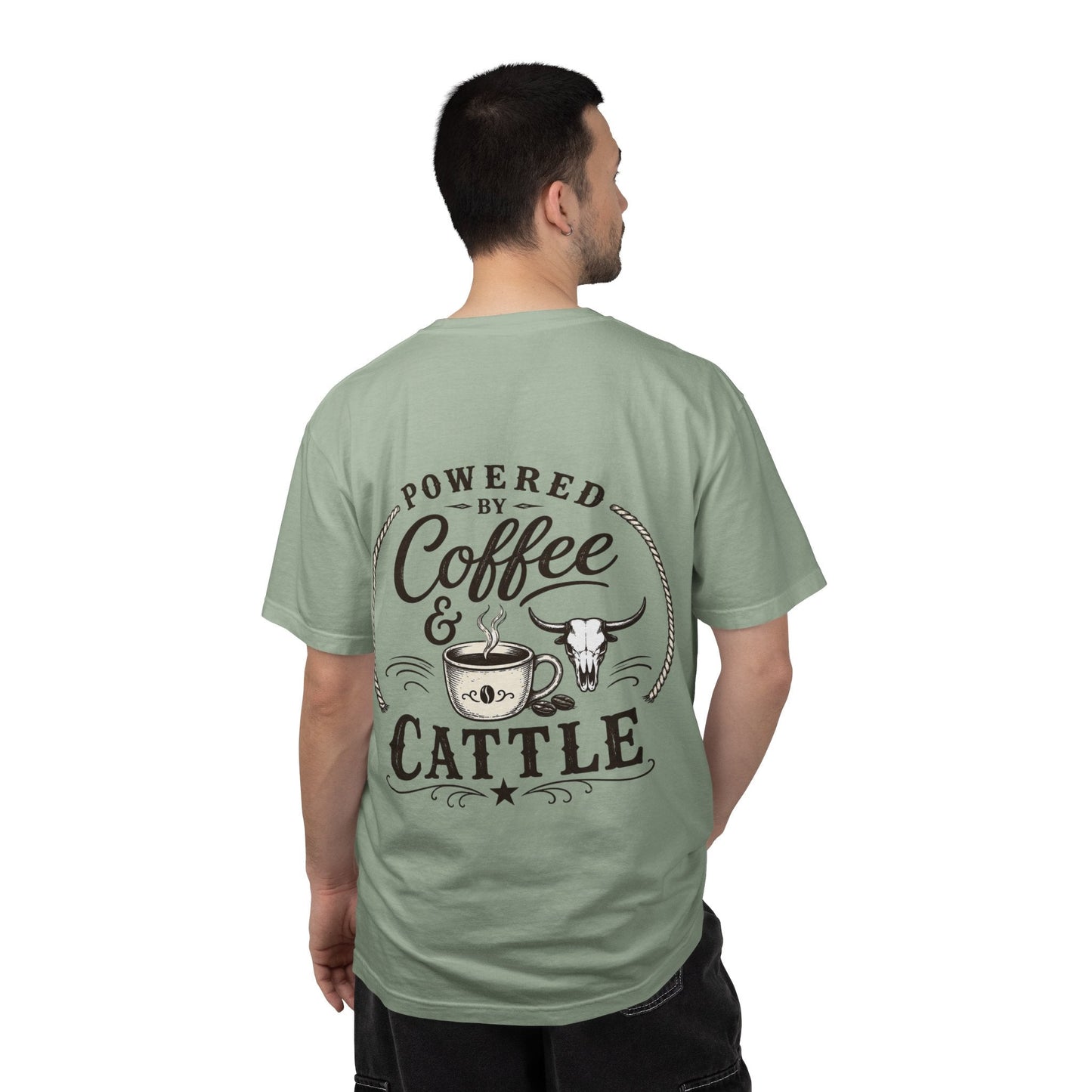Coffee & Cattle T-Shirt | Western Skull - Just Us Flynn’s