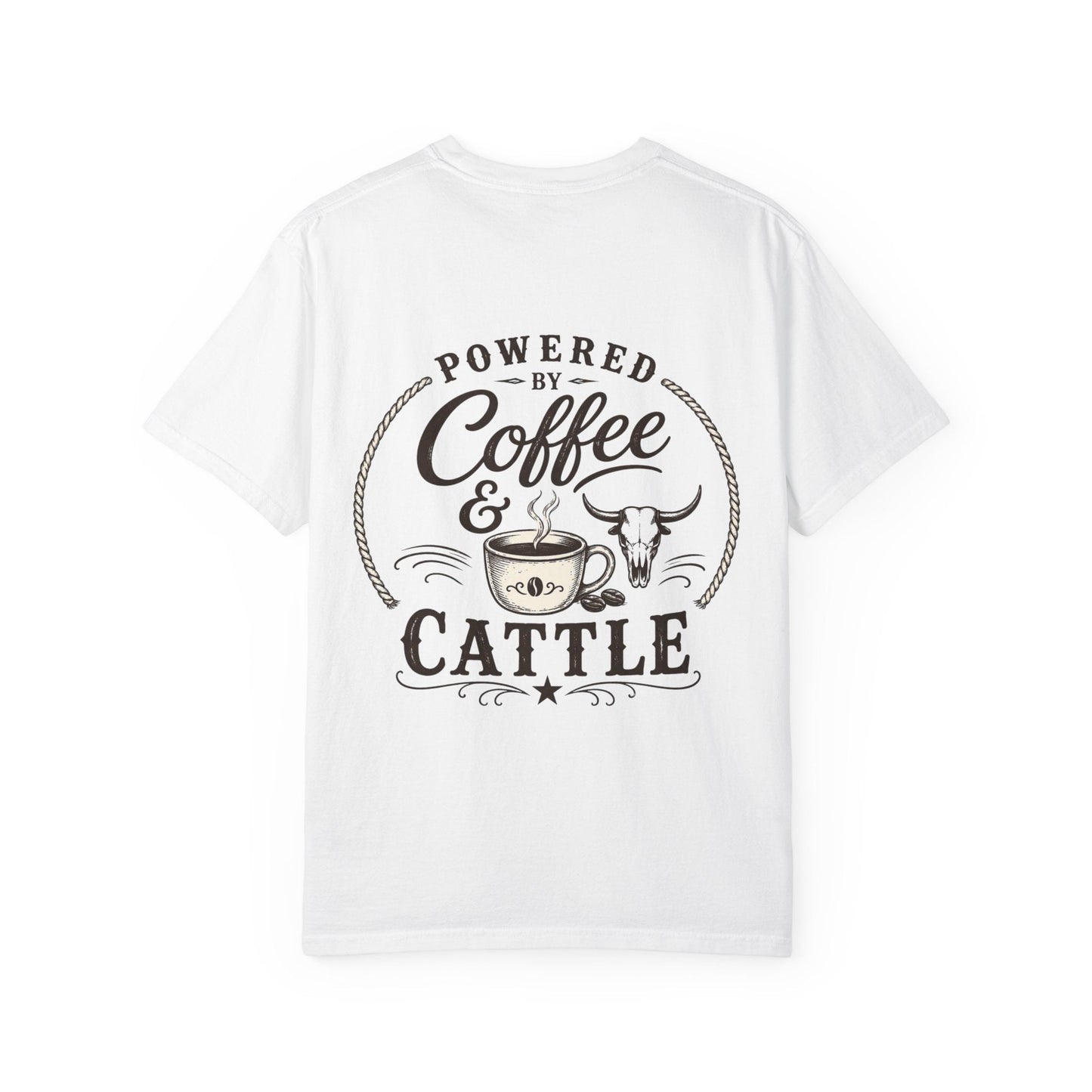 Coffee & Cattle T-Shirt | Western Skull - Just Us Flynn’s