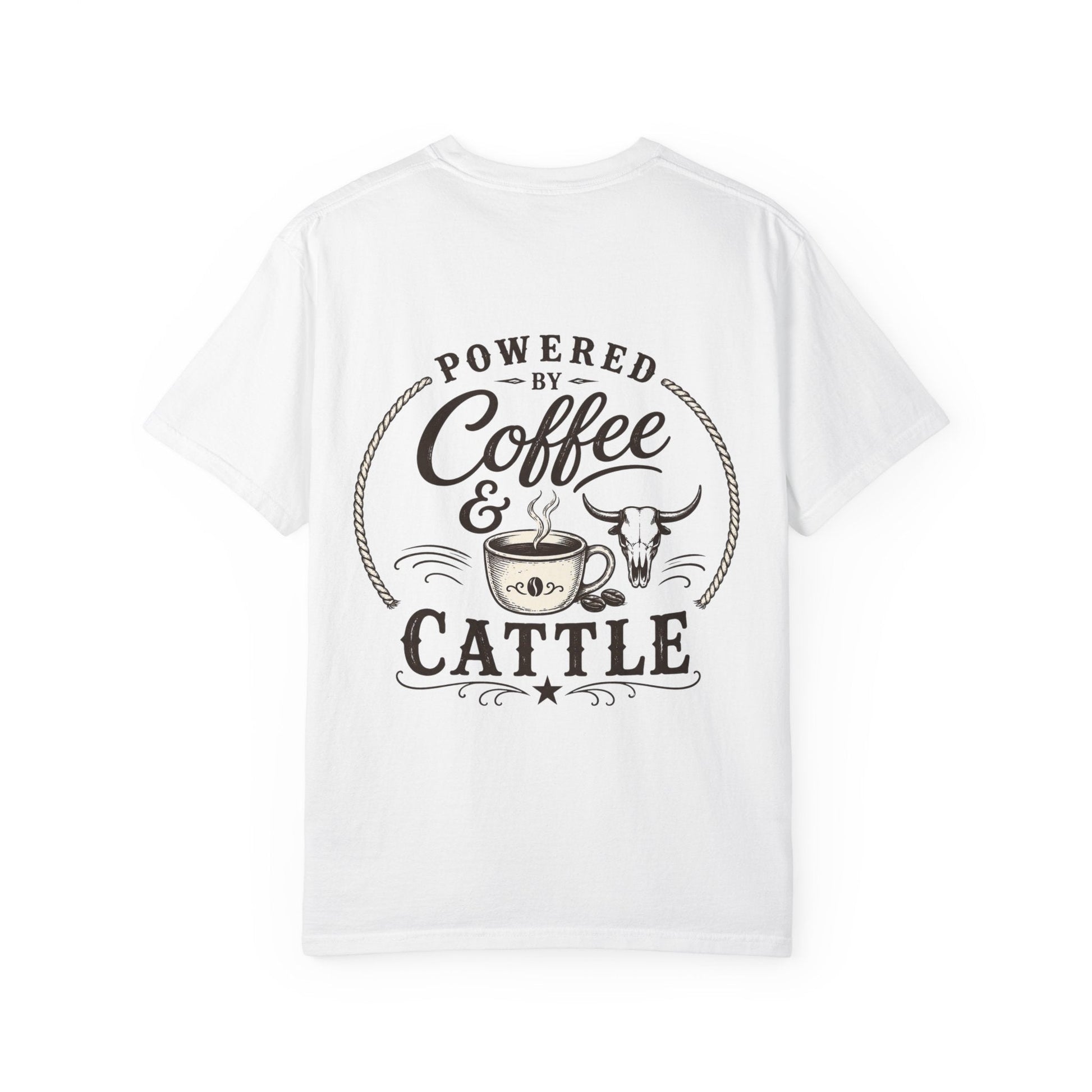 Coffee & Cattle T-Shirt | Western Skull - Just Us Flynn’s