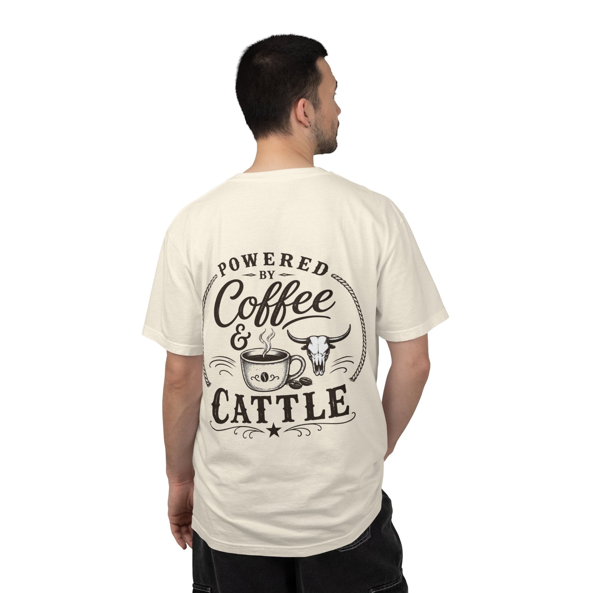 Coffee & Cattle T-Shirt | Western Skull - Just Us Flynn’s