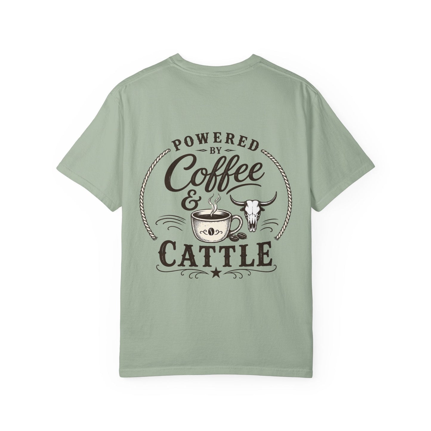 Coffee & Cattle T-Shirt | Western Skull - Just Us Flynn’s