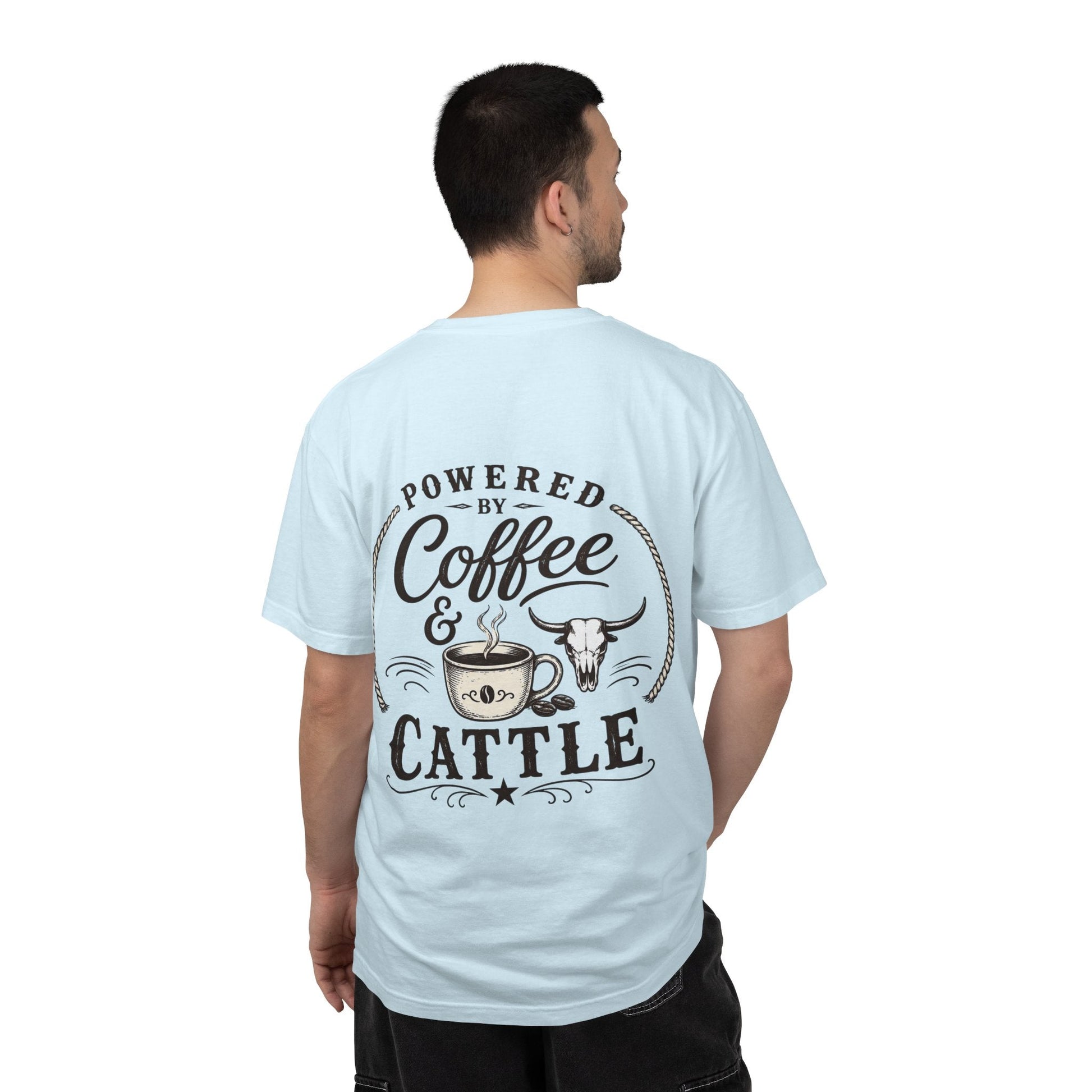 Coffee & Cattle T-Shirt | Western Skull - Just Us Flynn’s