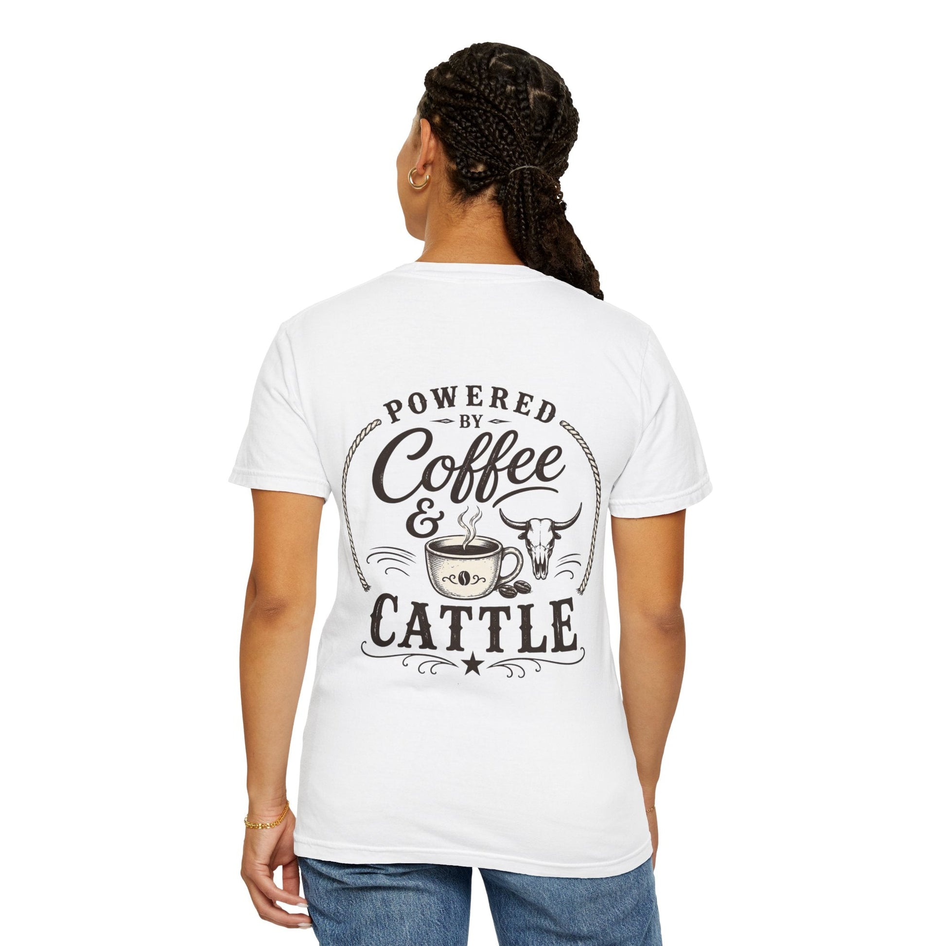 Coffee & Cattle T-Shirt | Western Skull - Just Us Flynn’s