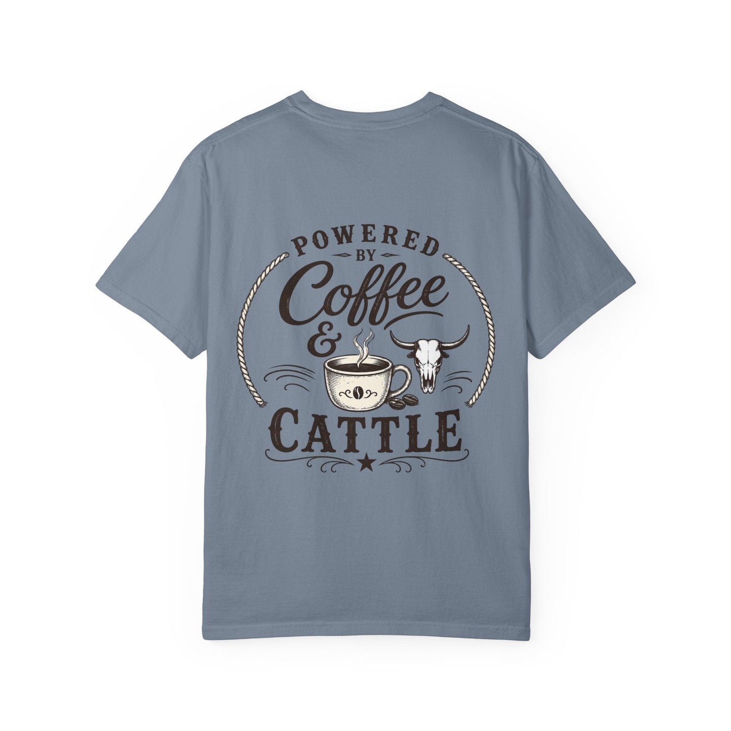 Coffee & Cattle T-Shirt | Western Skull - Just Us Flynn’s