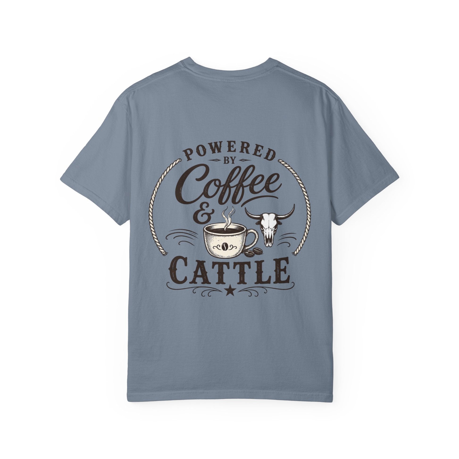 Coffee & Cattle T-Shirt | Western Skull - Just Us Flynn’s