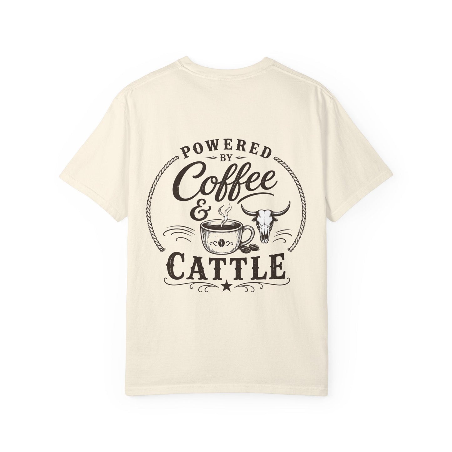 Coffee & Cattle T-Shirt | Western Skull - Just Us Flynn’s
