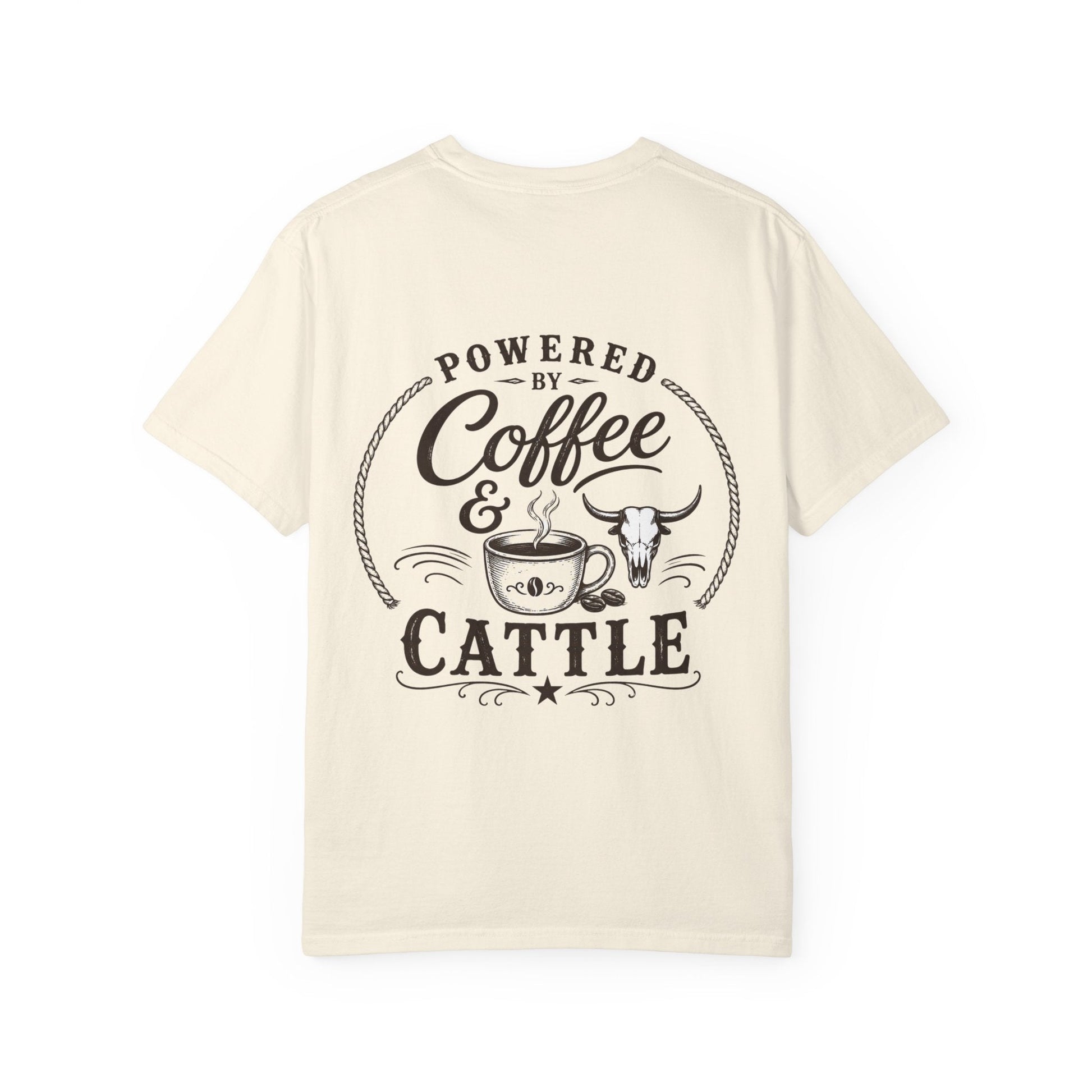 Coffee & Cattle T-Shirt | Western Skull - Just Us Flynn’s