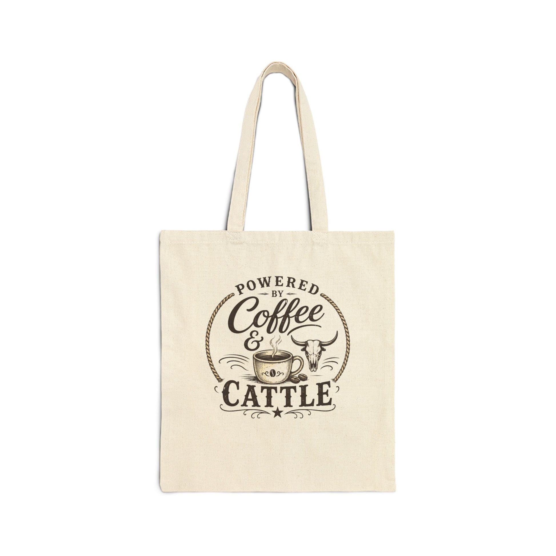 Coffee & Cattle Tote Bag | Western Skull - Just Us Flynn’s