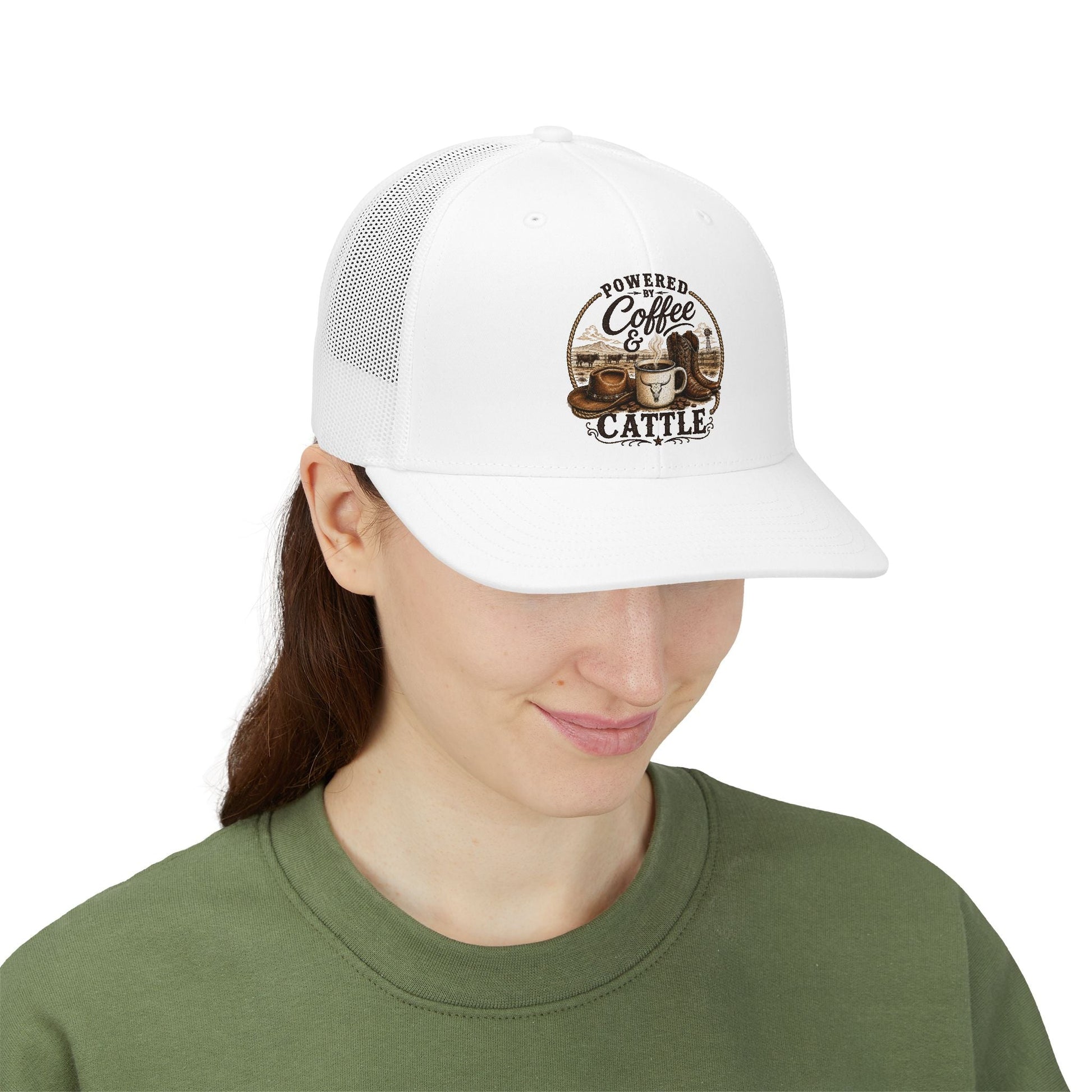 Coffee & Cattle Trucker Hat — The Ranch Way - Just Us Flynn’s