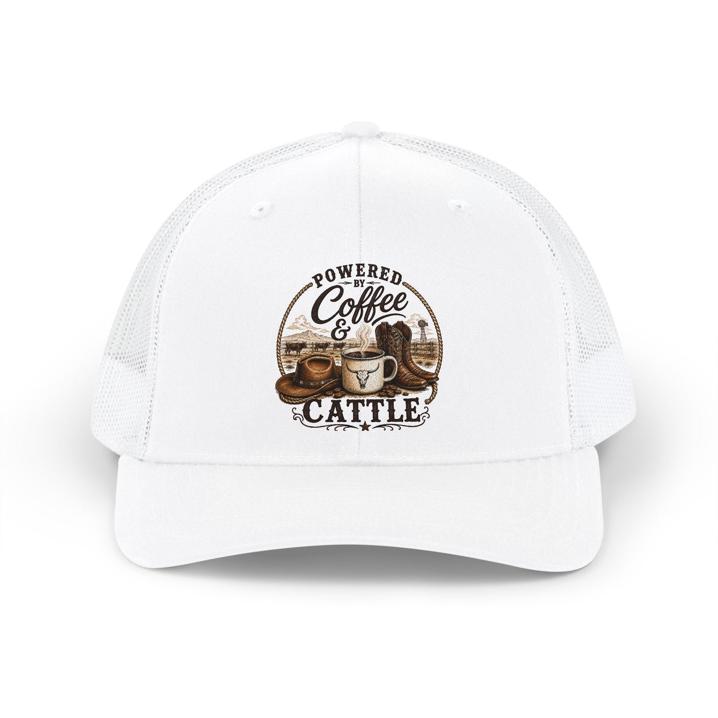 Coffee & Cattle Trucker Hat — The Ranch Way - Just Us Flynn’s