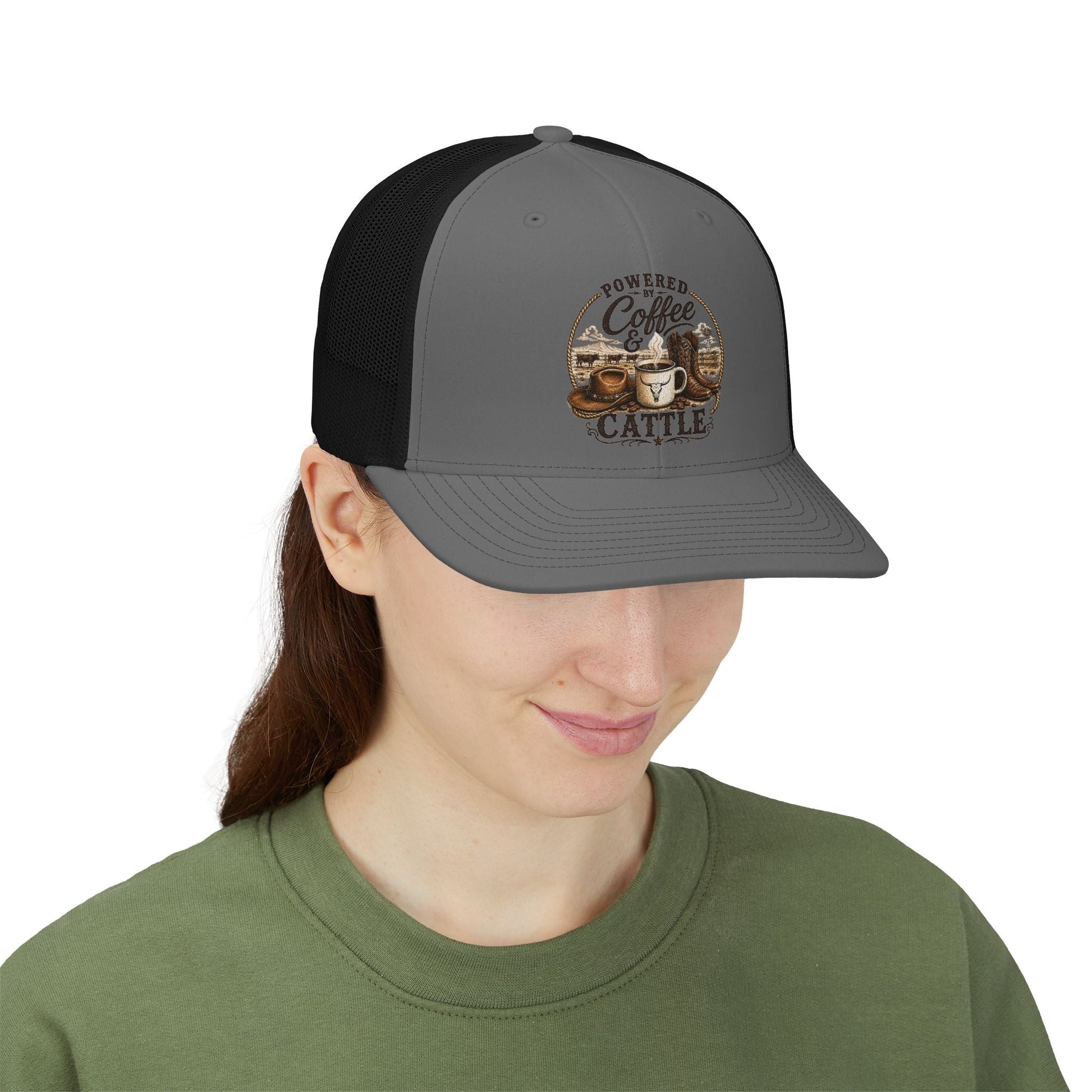 Coffee & Cattle Trucker Hat — The Ranch Way - Just Us Flynn’s