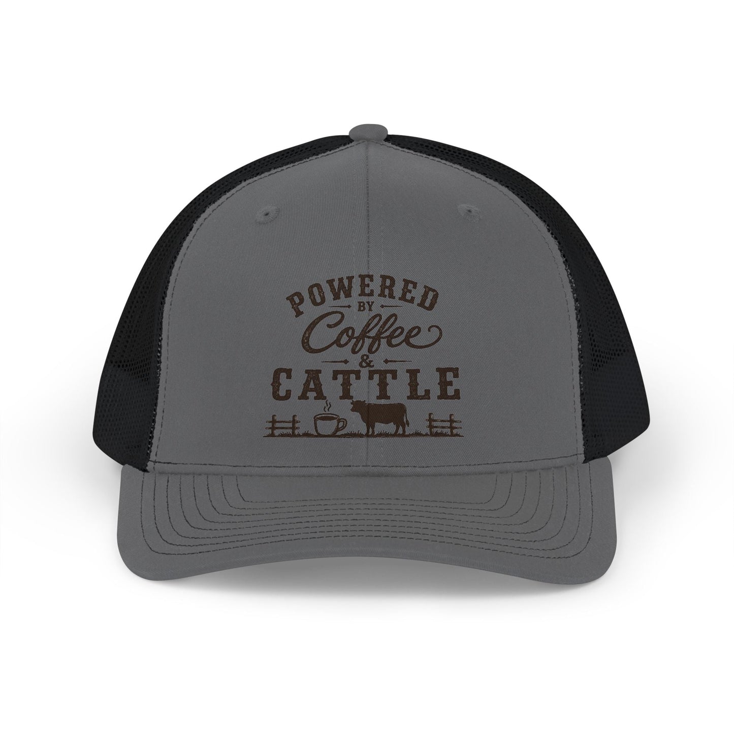 Coffee & Cattle Trucker Hat | Vintage Logo - Just Us Flynn’s