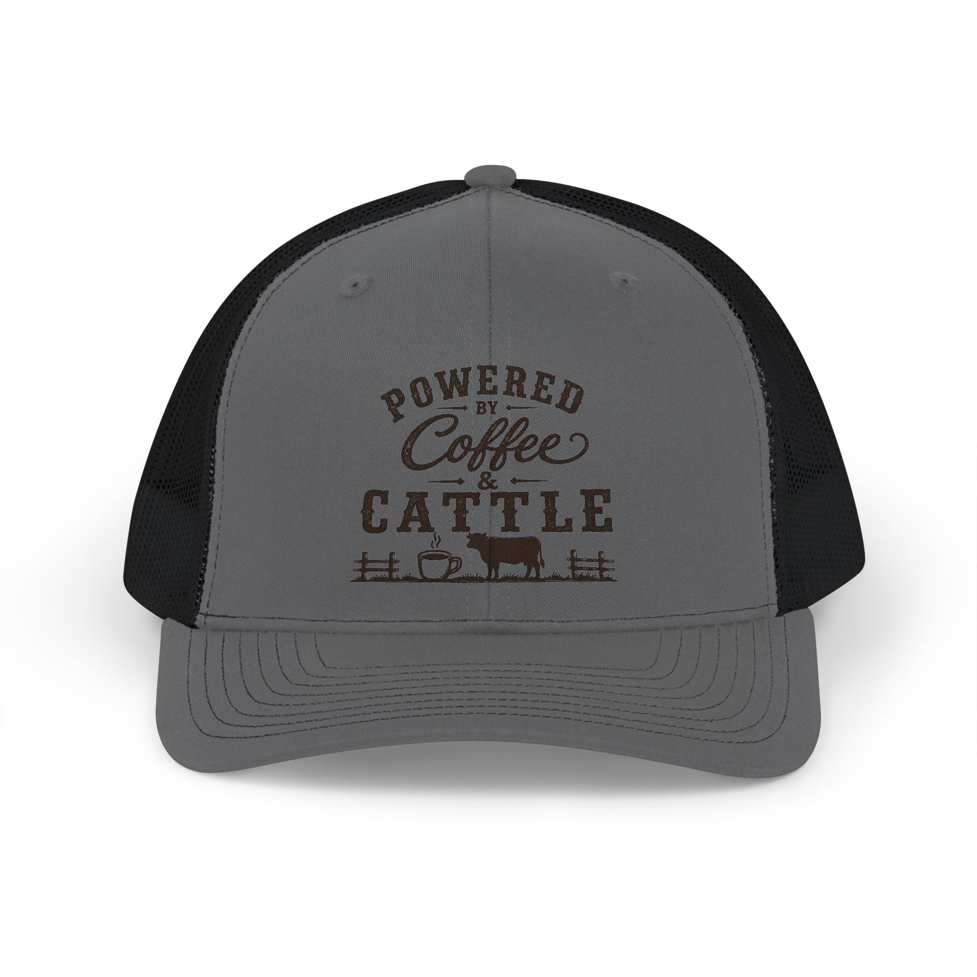 Coffee & Cattle Trucker Hat | Vintage Logo - Just Us Flynn’s