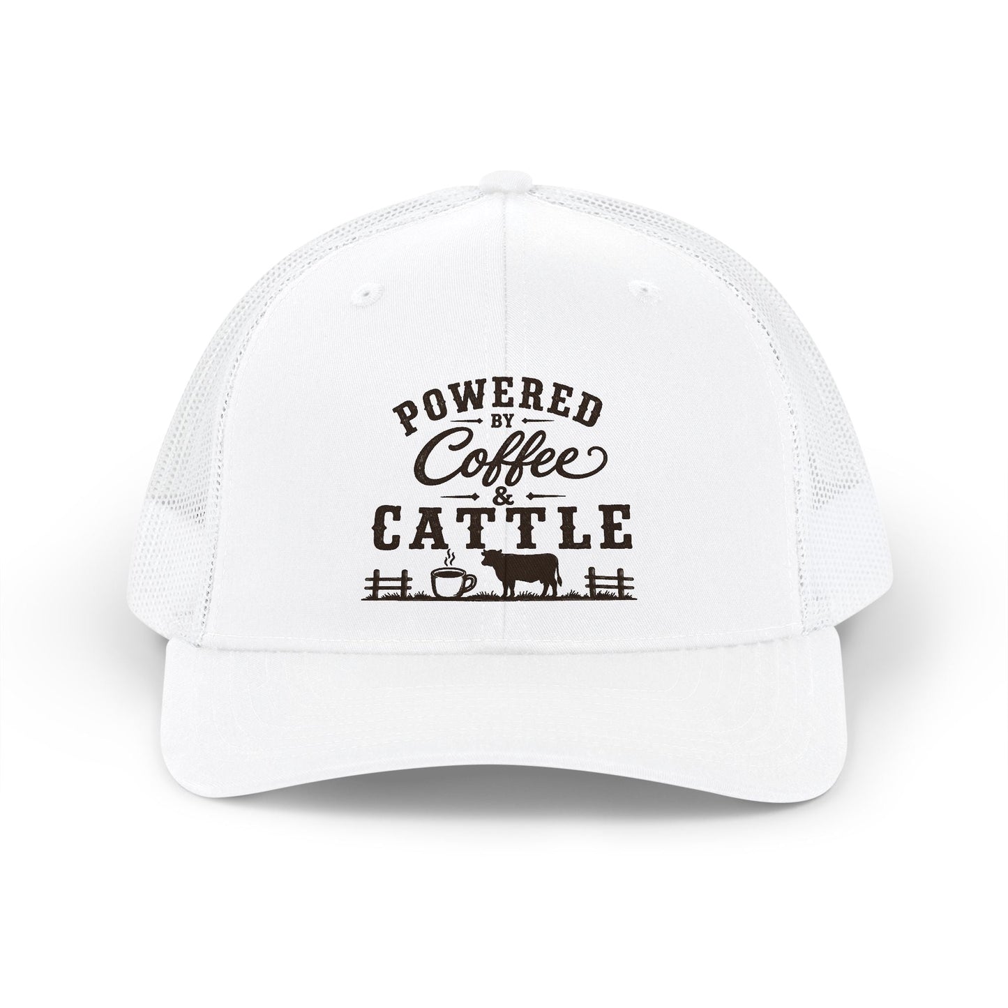 Coffee & Cattle Trucker Hat | Vintage Logo - Just Us Flynn’s