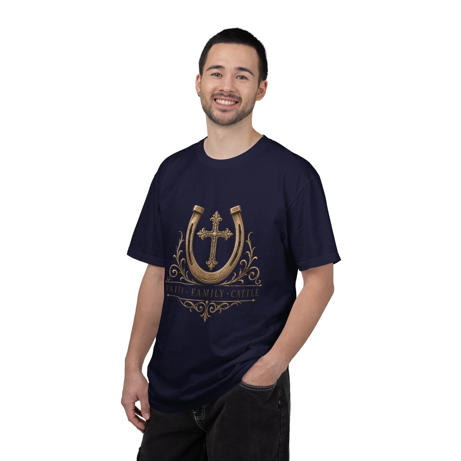 Faith Family Cattle Front T-Shirt - Just Us Flynn’s