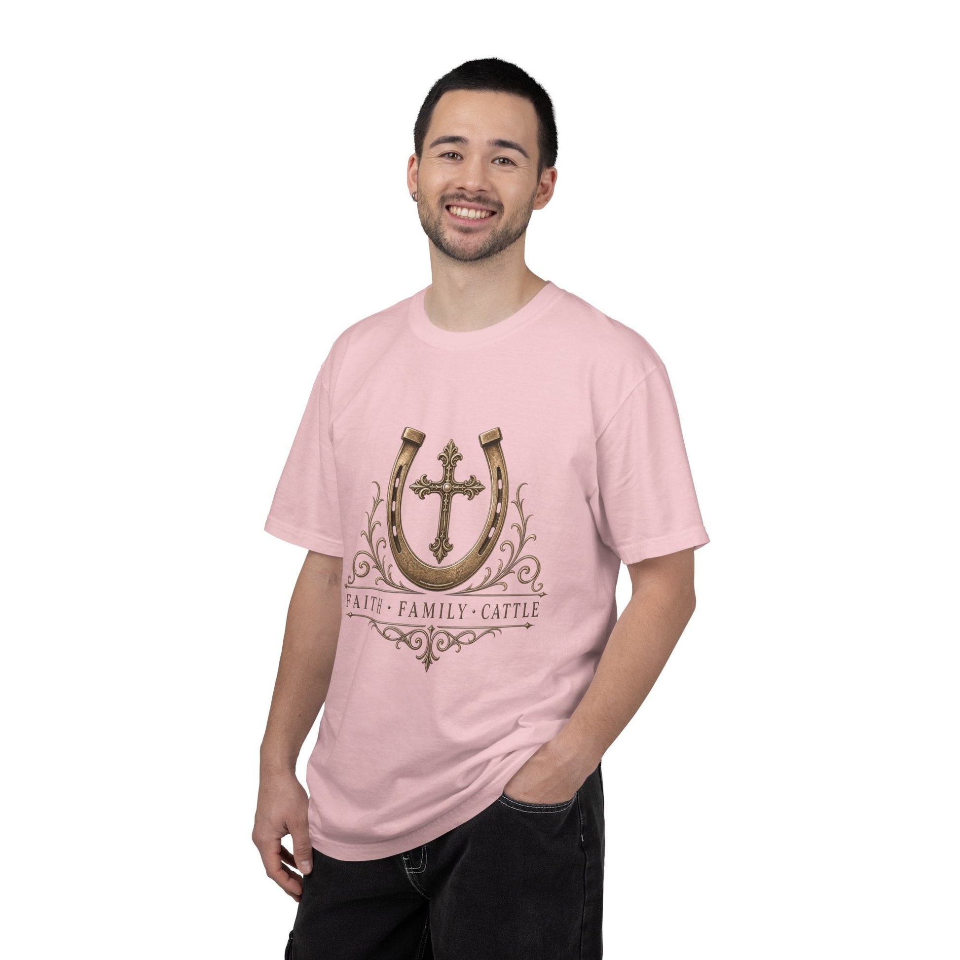 Faith Family Cattle Front T-Shirt - Just Us Flynn’s