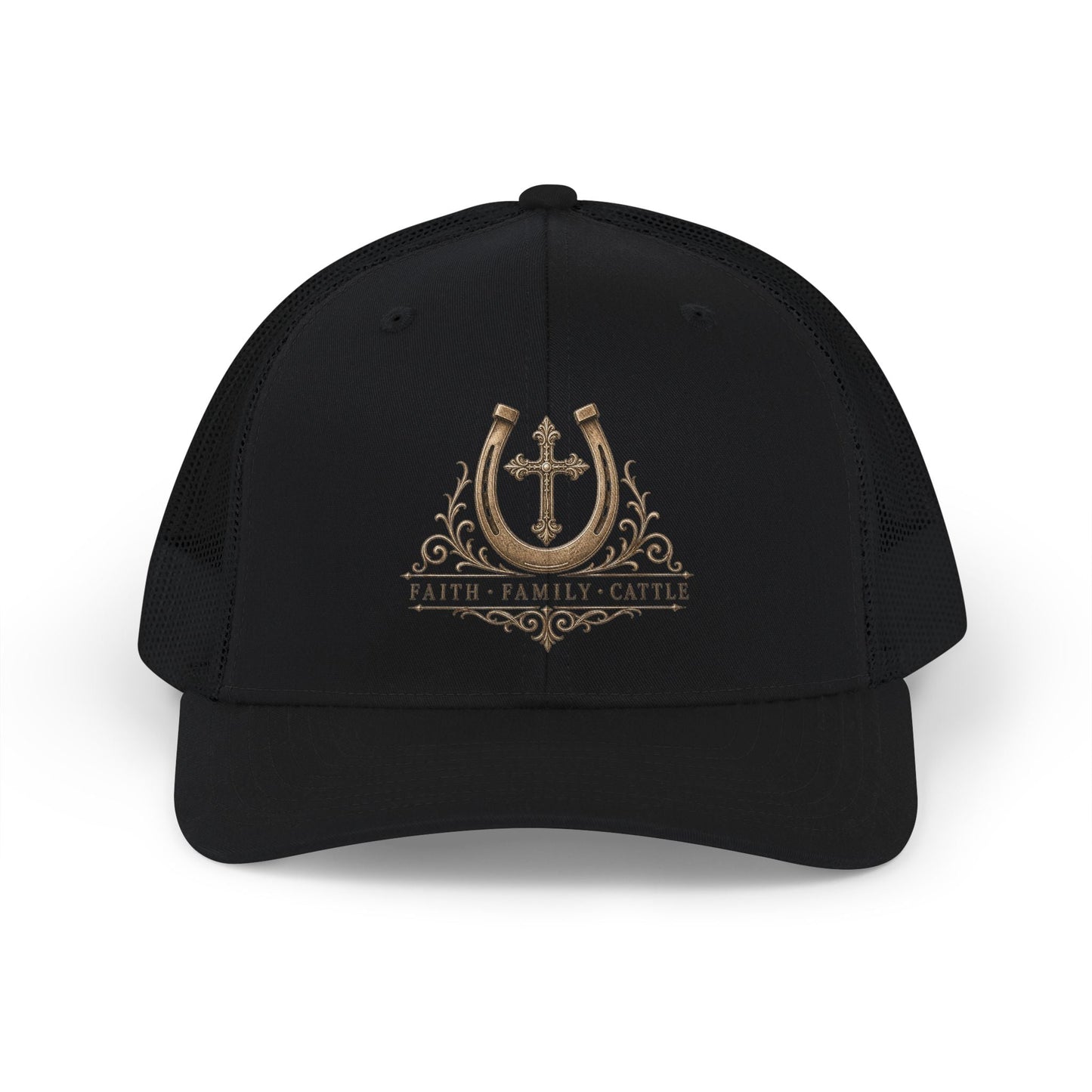 Faith Family Cattle Trucker Hat - Just Us Flynn’s