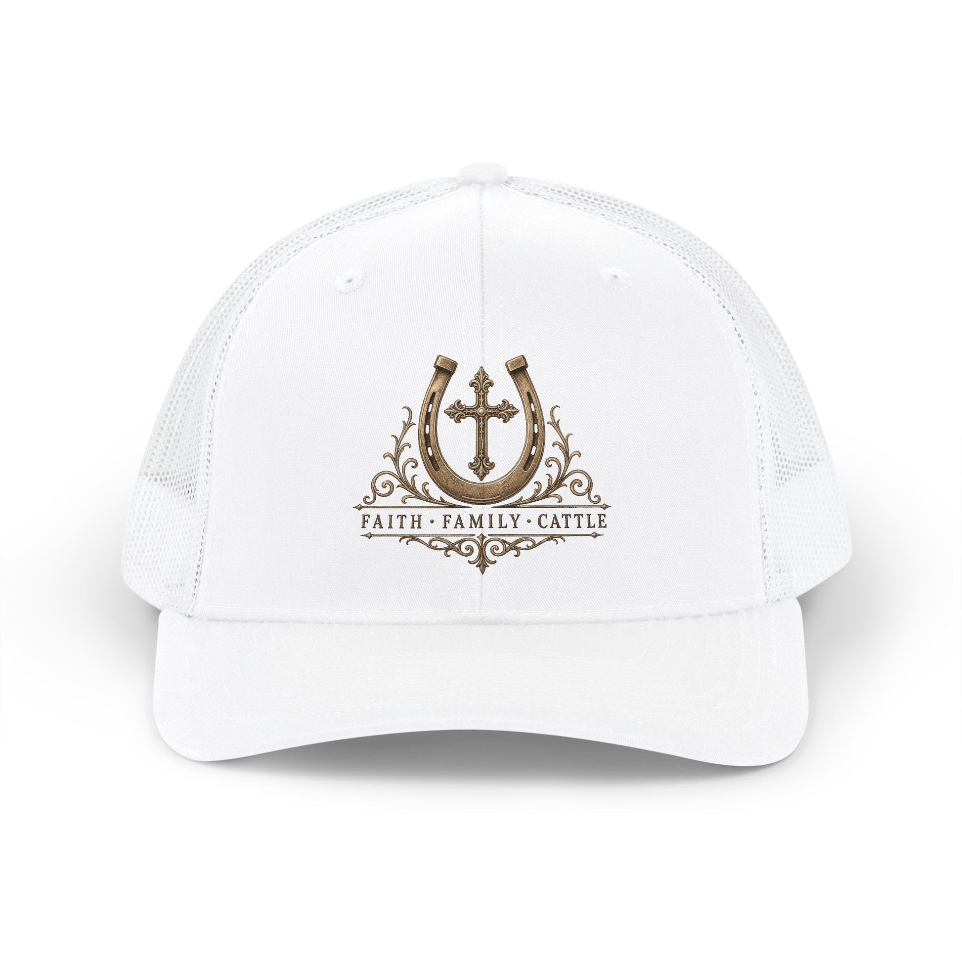 Faith Family Cattle Trucker Hat - Just Us Flynn’s