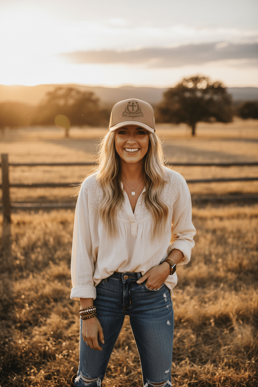 Faith Family Cattle Trucker Hat - Just Us Flynn’s