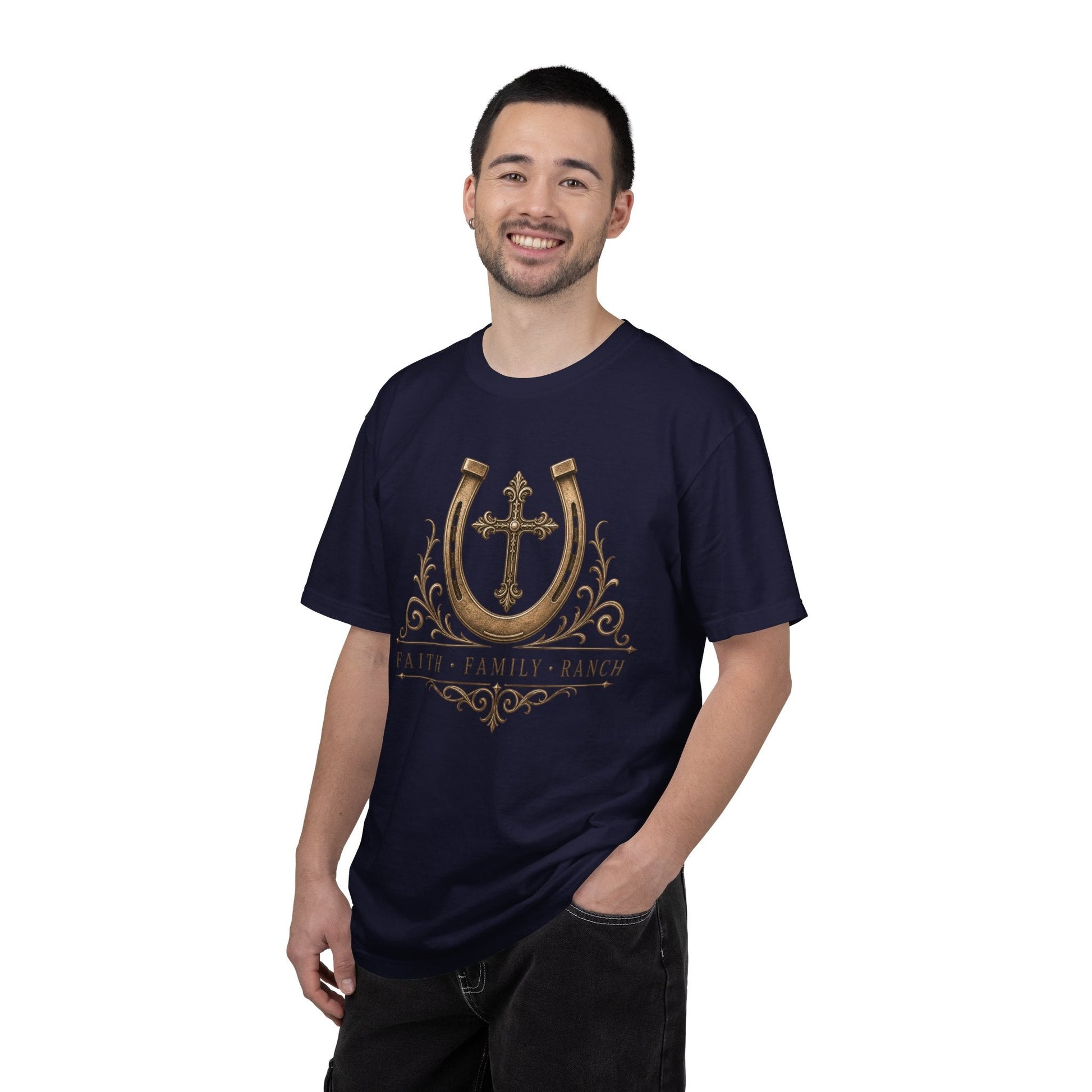 Faith Family Ranch Front T-Shirt - Just Us Flynn’s