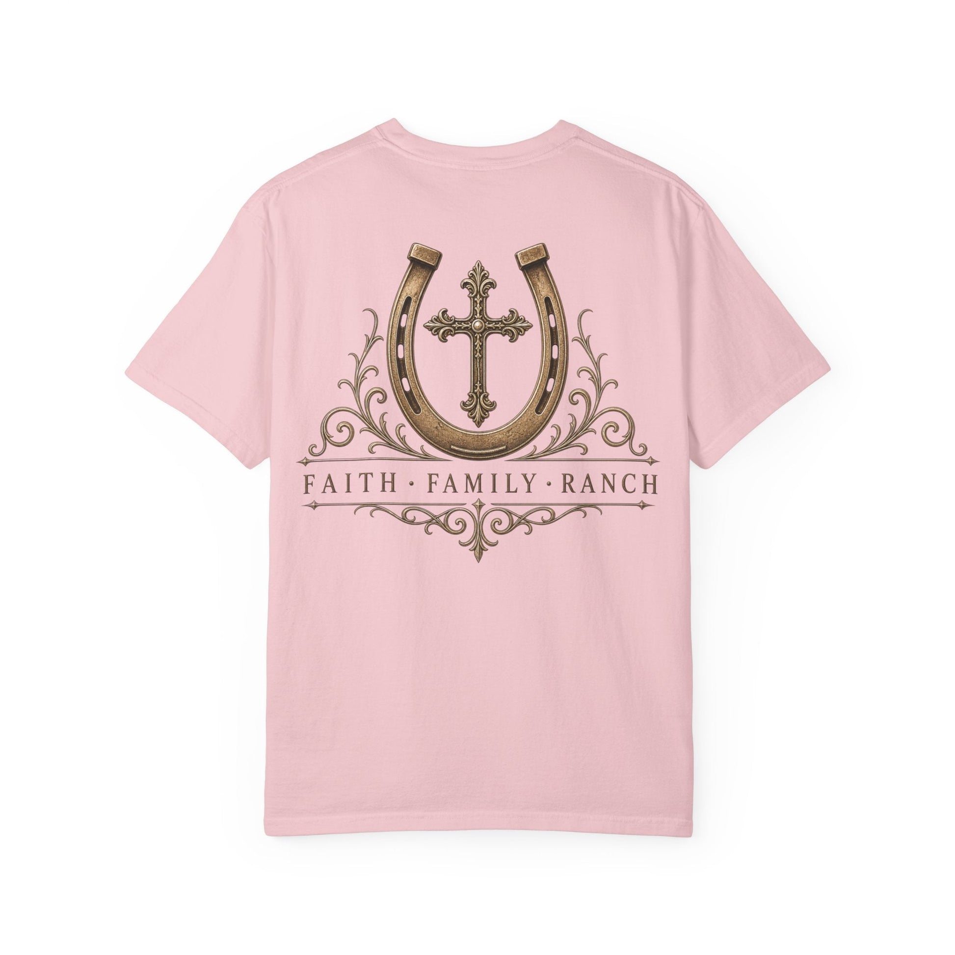 Faith Family Ranch Front/Back T-Shirt - Just Us Flynn’s