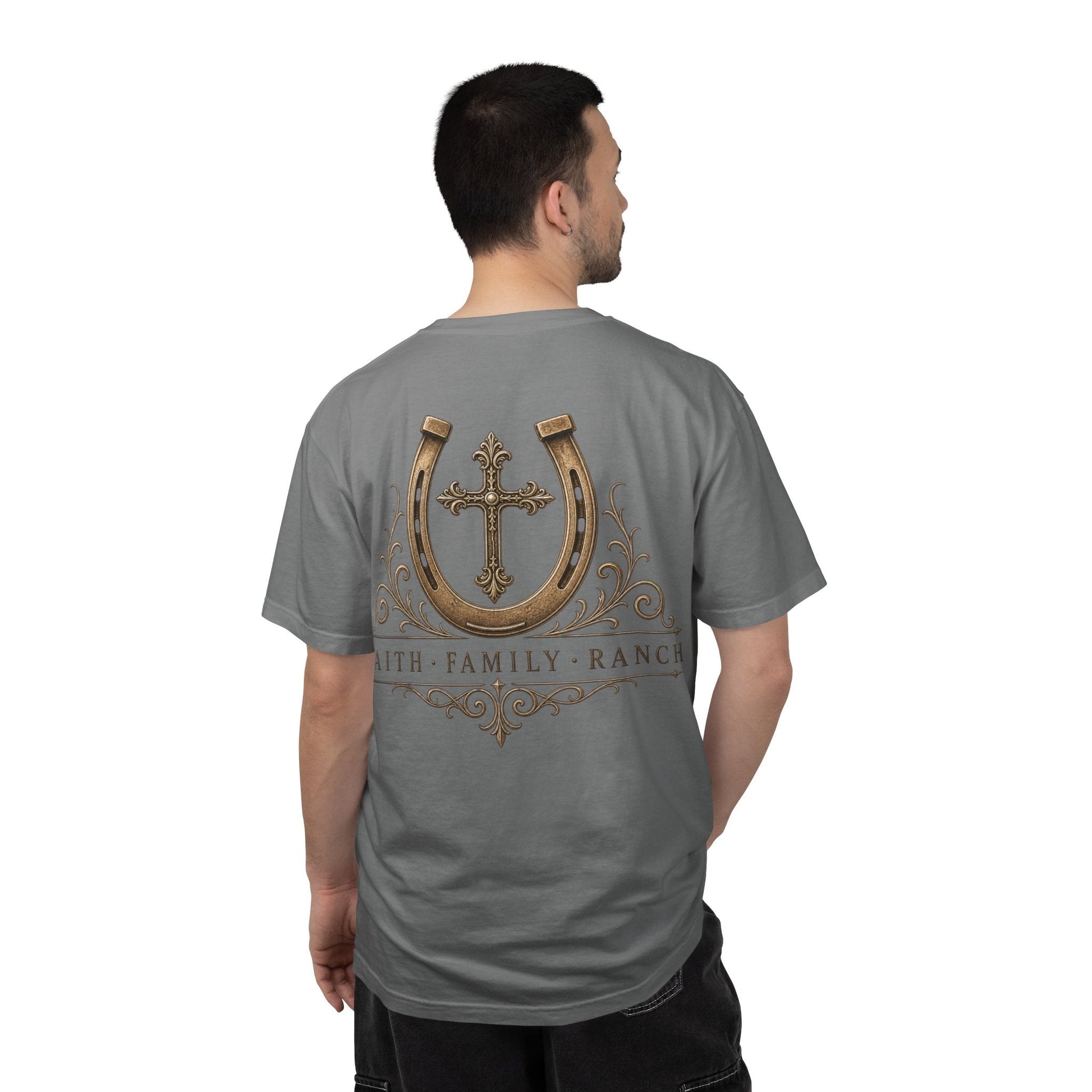 Faith Family Ranch Front/Back T-Shirt - Just Us Flynn’s