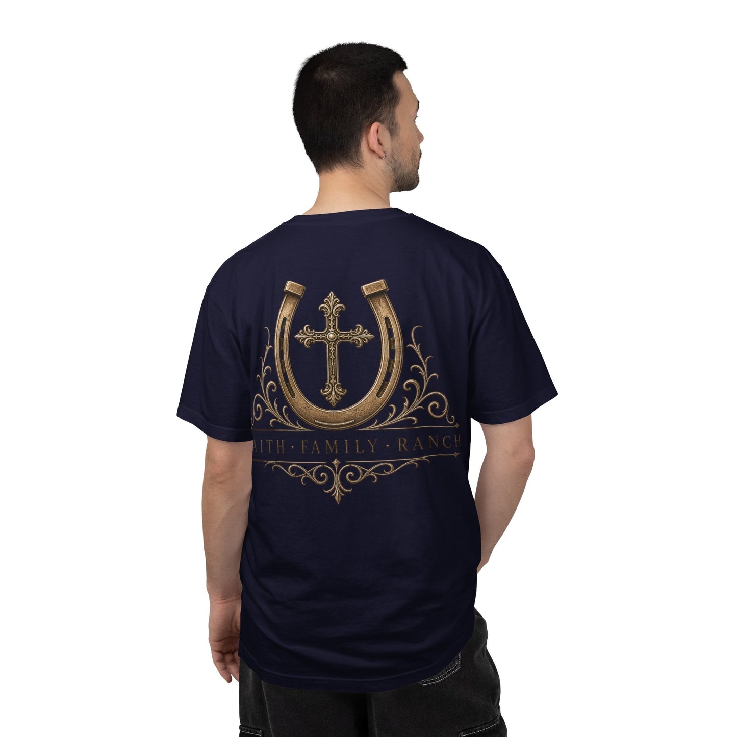 Faith Family Ranch Front/Back T-Shirt - Just Us Flynn’s