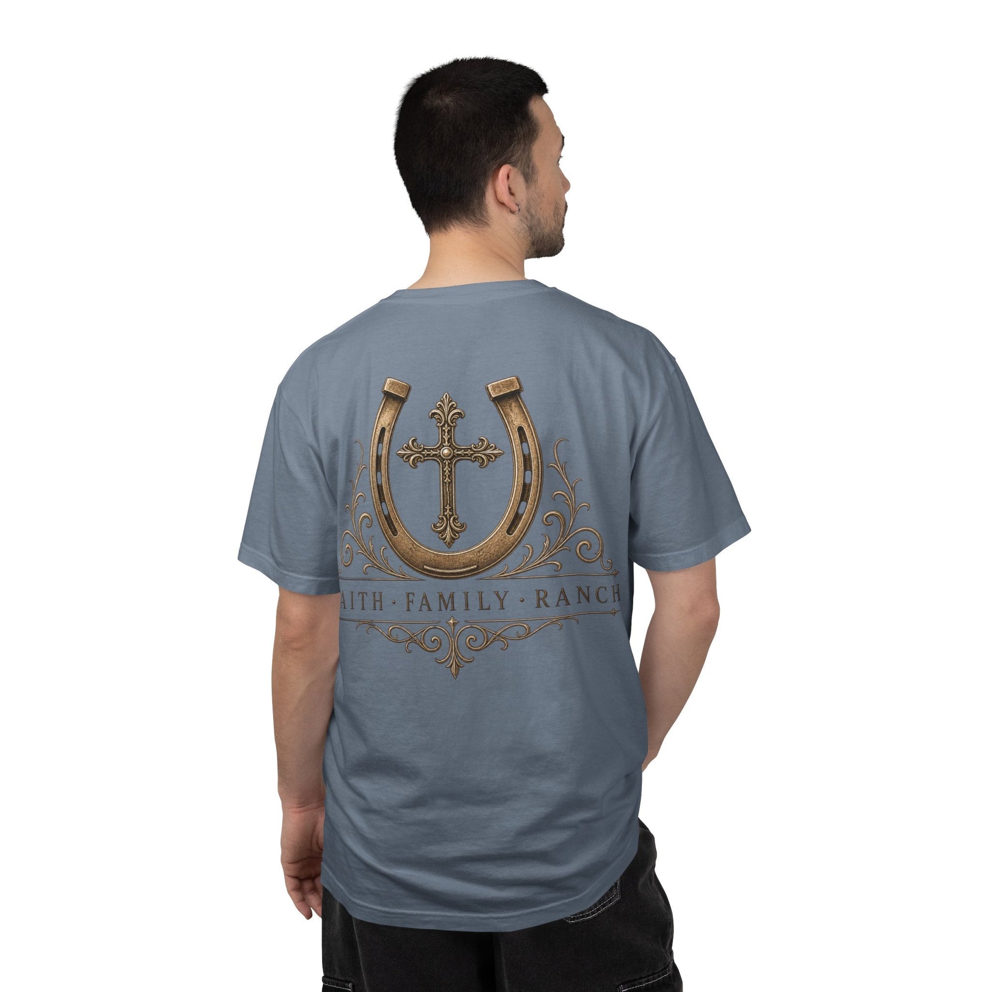 Faith Family Ranch Front/Back T-Shirt - Just Us Flynn’s
