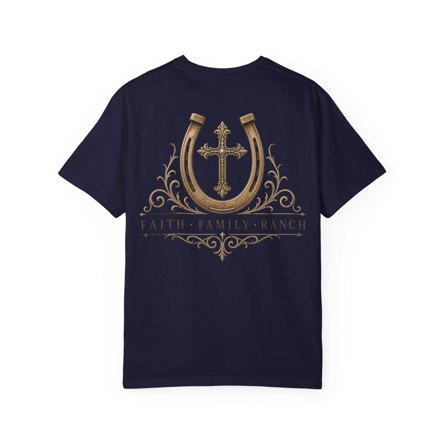 Faith Family Ranch Front/Back T-Shirt - Just Us Flynn’s