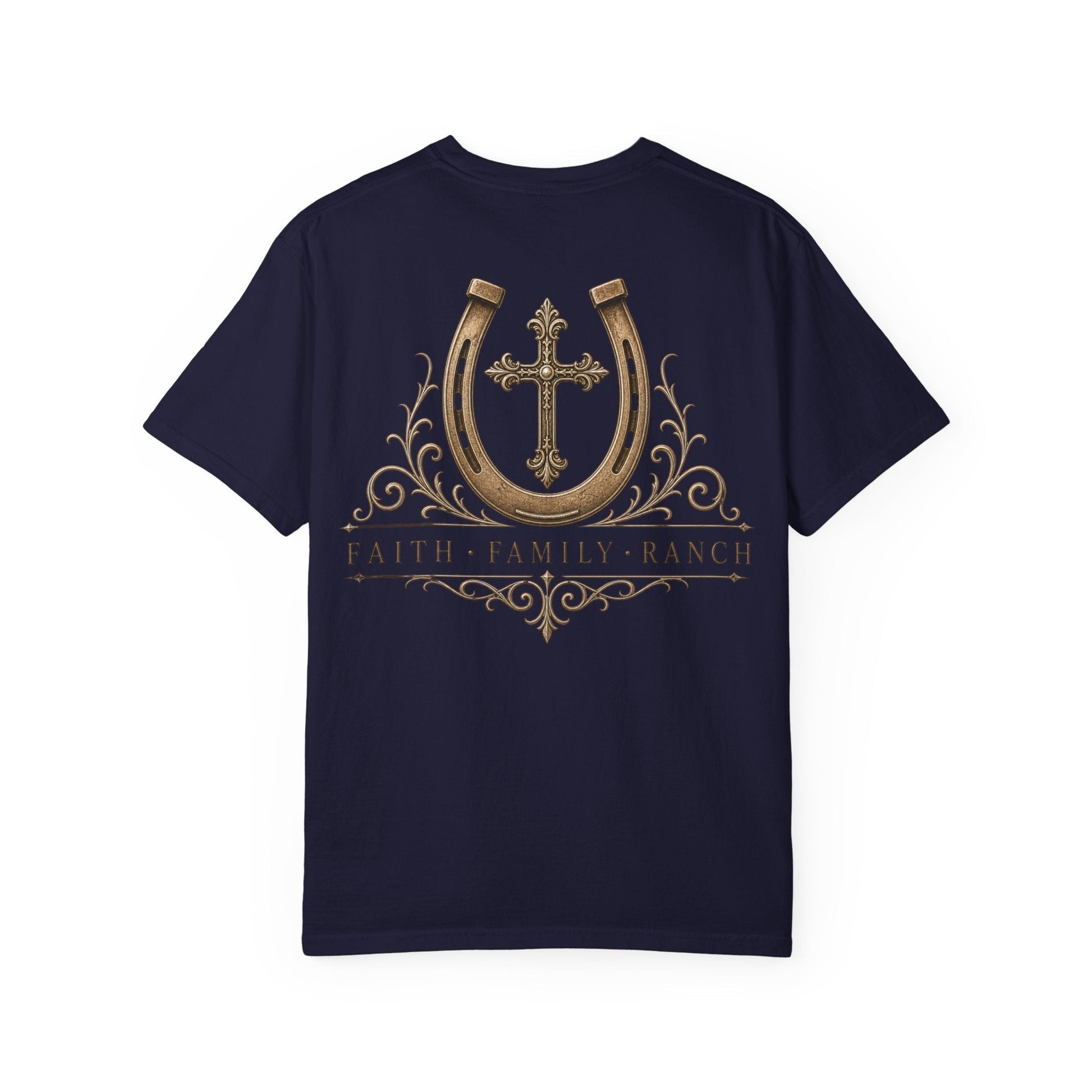 Faith Family Ranch Front/Back T-Shirt - Just Us Flynn’s