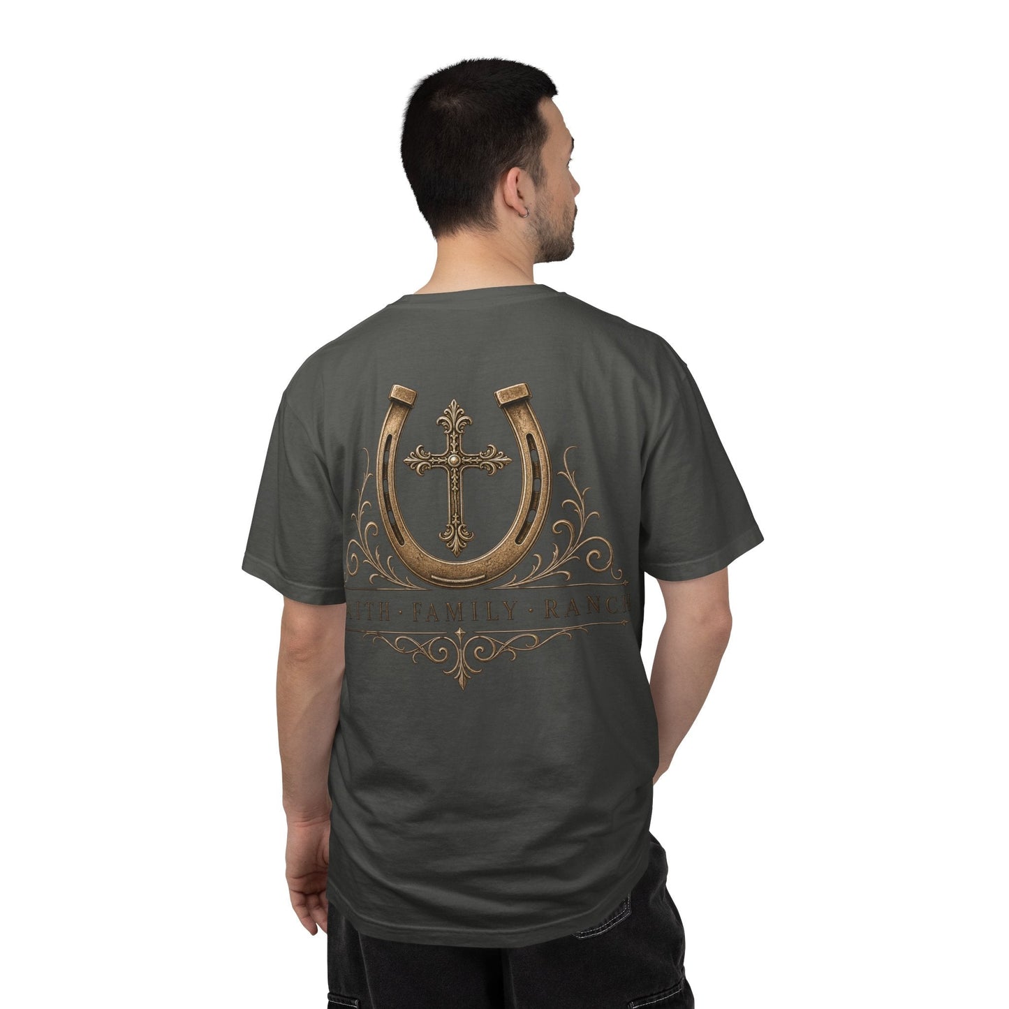 Faith Family Ranch Front/Back T-Shirt - Just Us Flynn’s