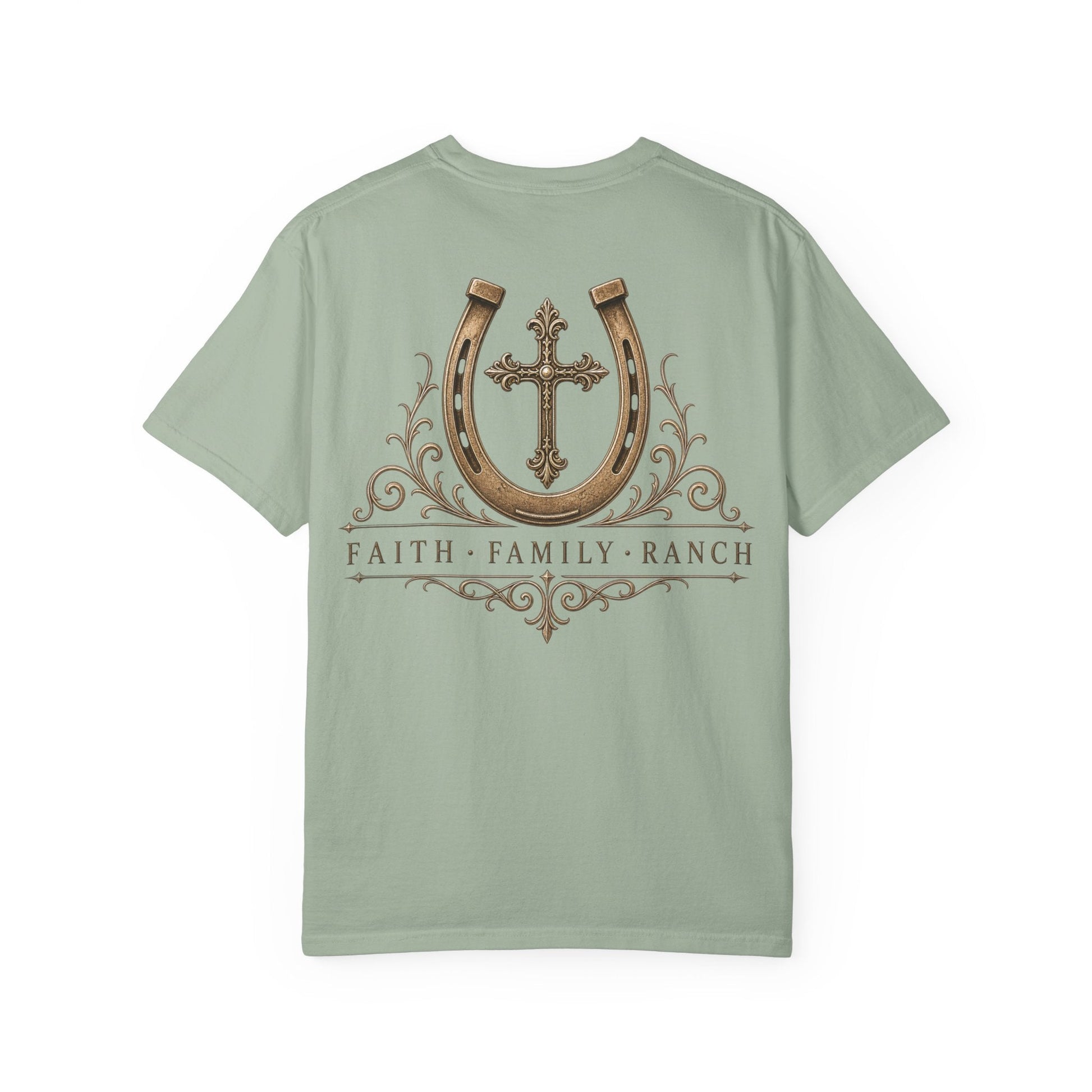 Faith Family Ranch Front/Back T-Shirt - Just Us Flynn’s
