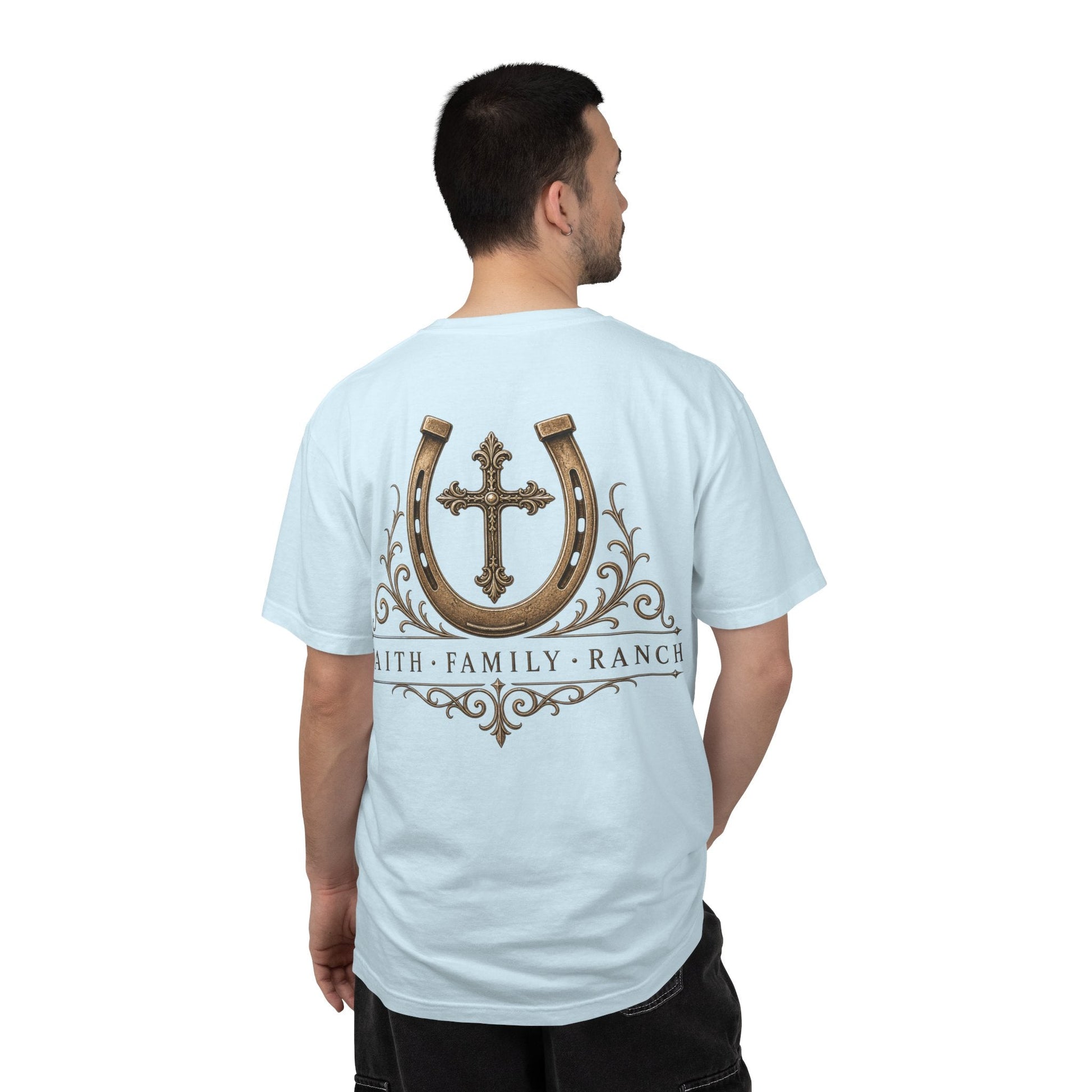 Faith Family Ranch Front/Back T-Shirt - Just Us Flynn’s