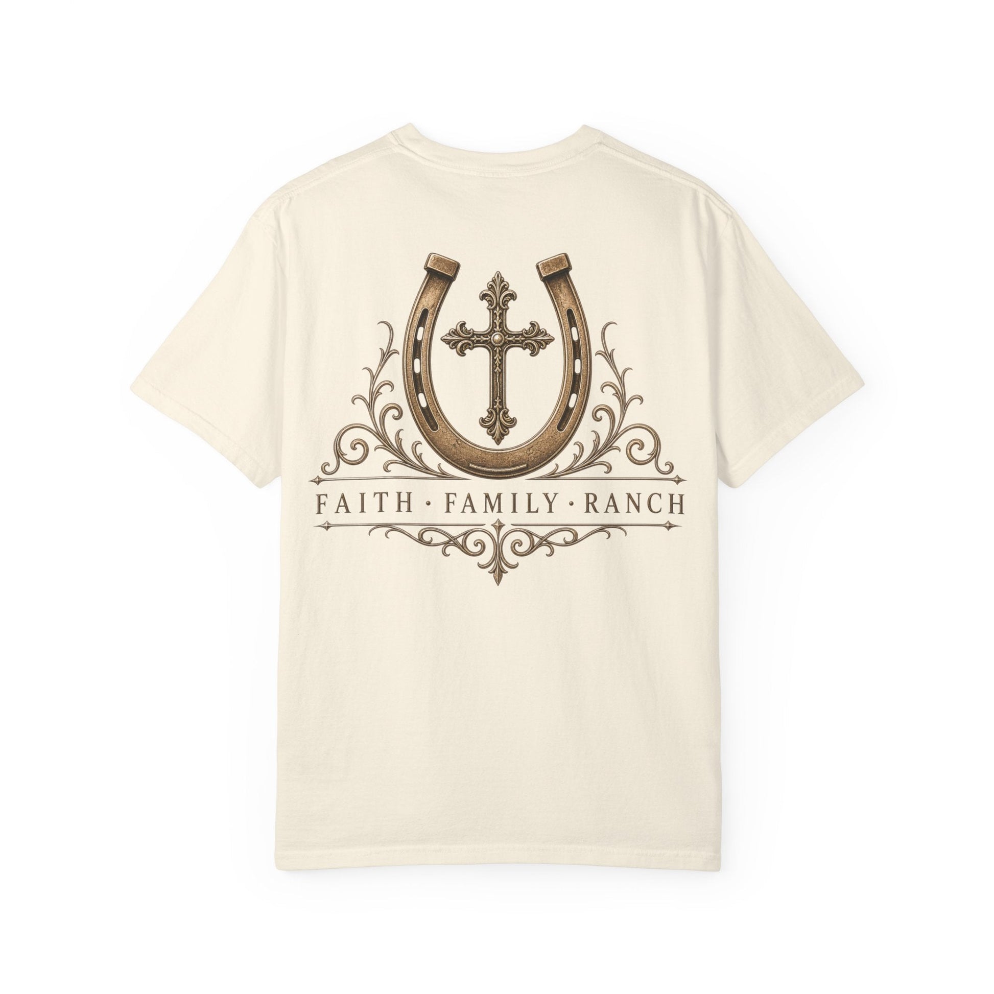 Faith Family Ranch Front/Back T-Shirt - Just Us Flynn’s