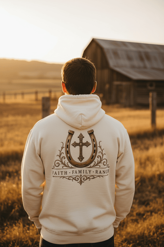 Faith Family Ranch Hoodie - Just Us Flynn’s