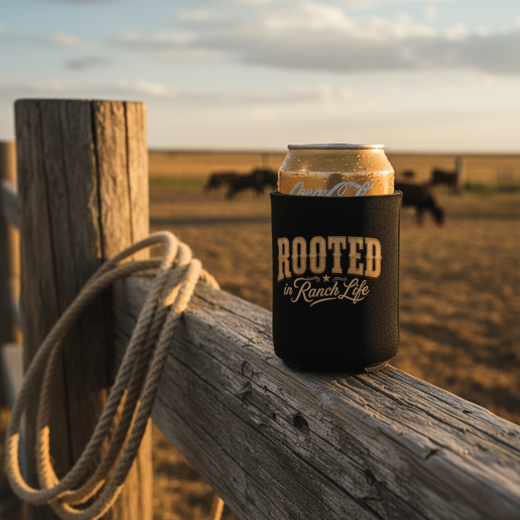 Rooted in Ranch Life Can Koozie - Just Us Flynn’s