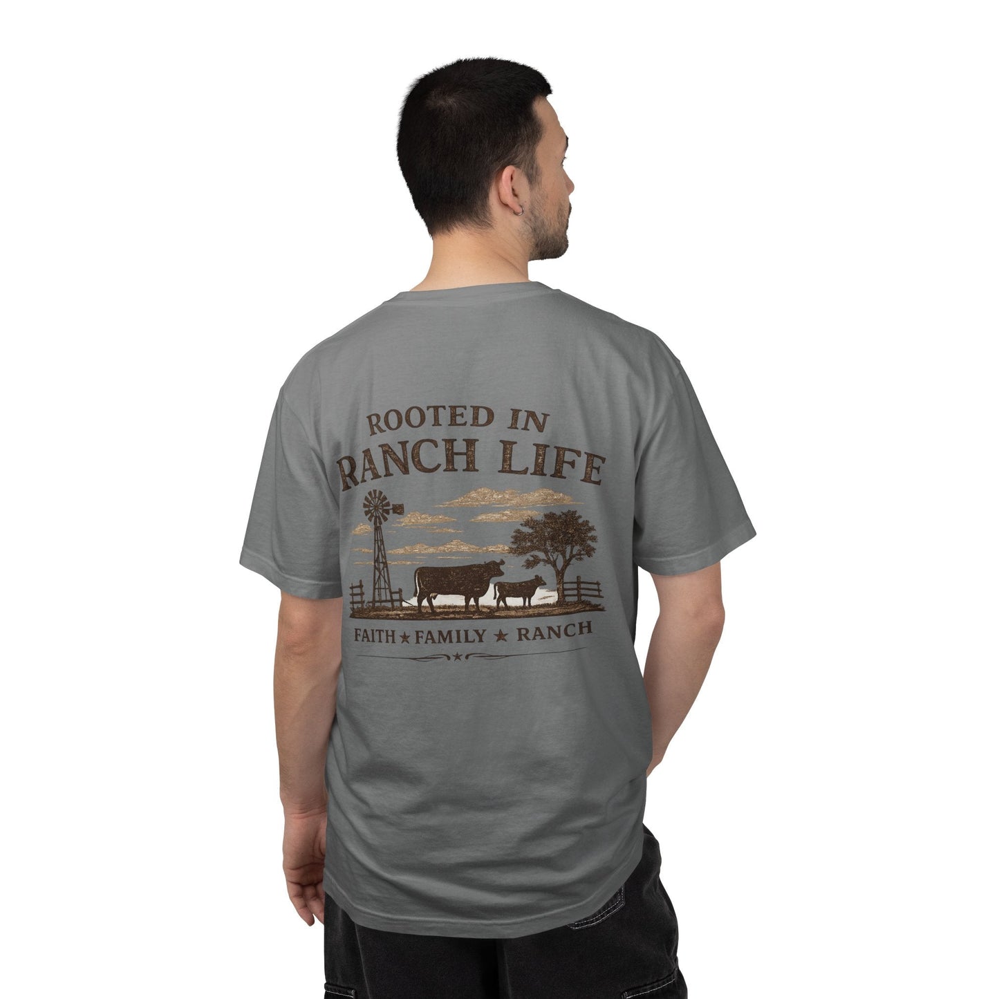 Rooted In Ranch Life Front/Back T-Shirt - Just Us Flynn’s