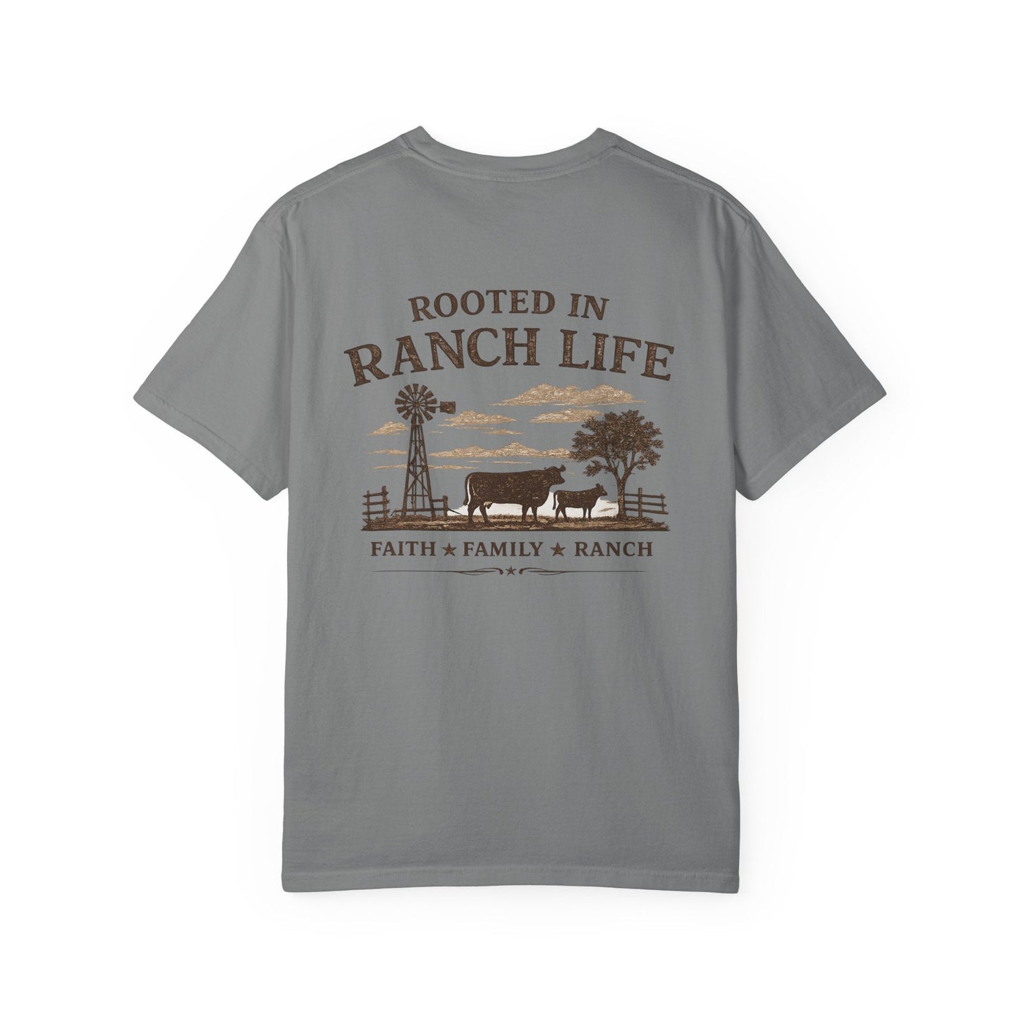 Rooted In Ranch Life Front/Back T-Shirt - Just Us Flynn’s