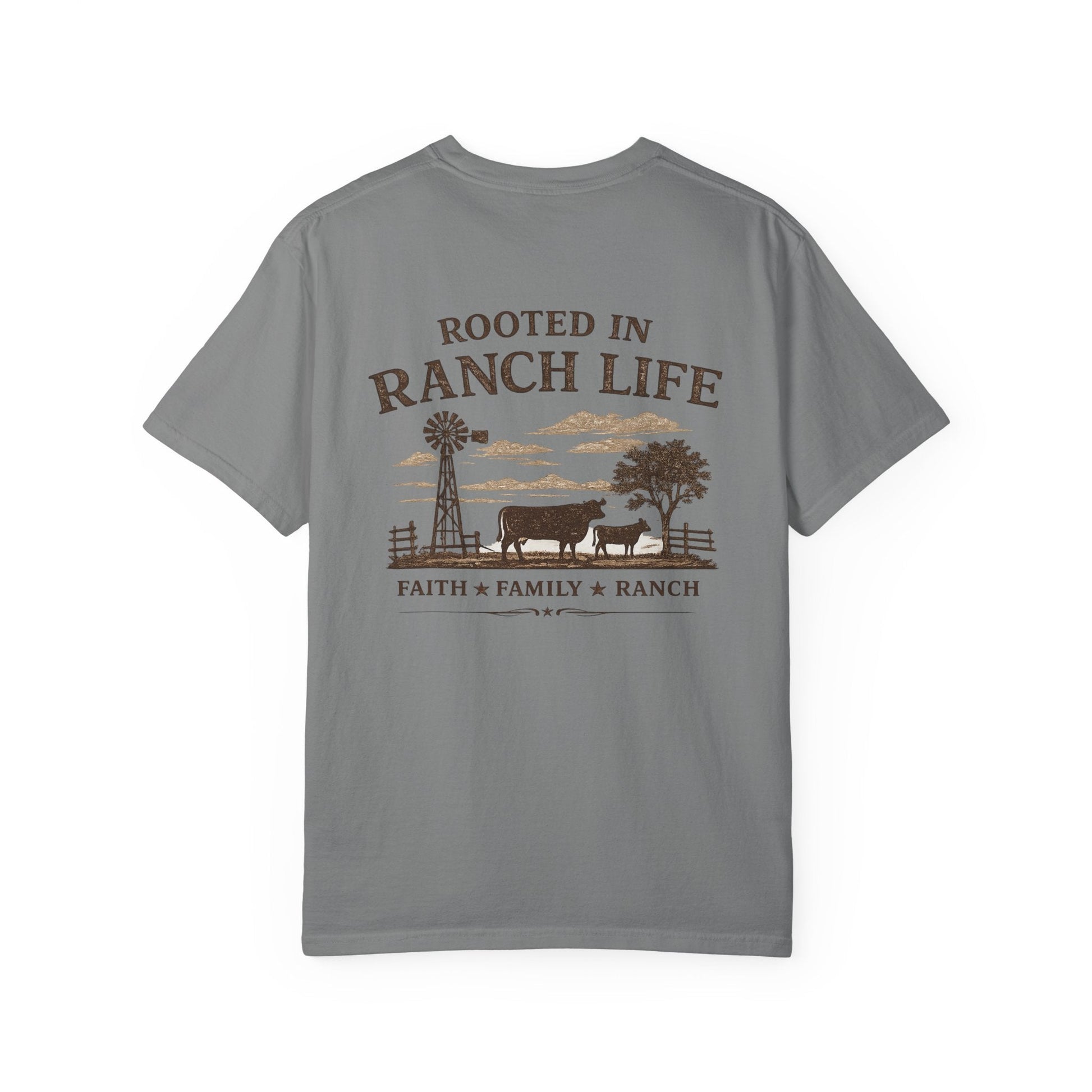 Rooted In Ranch Life Front/Back T-Shirt - Just Us Flynn’s