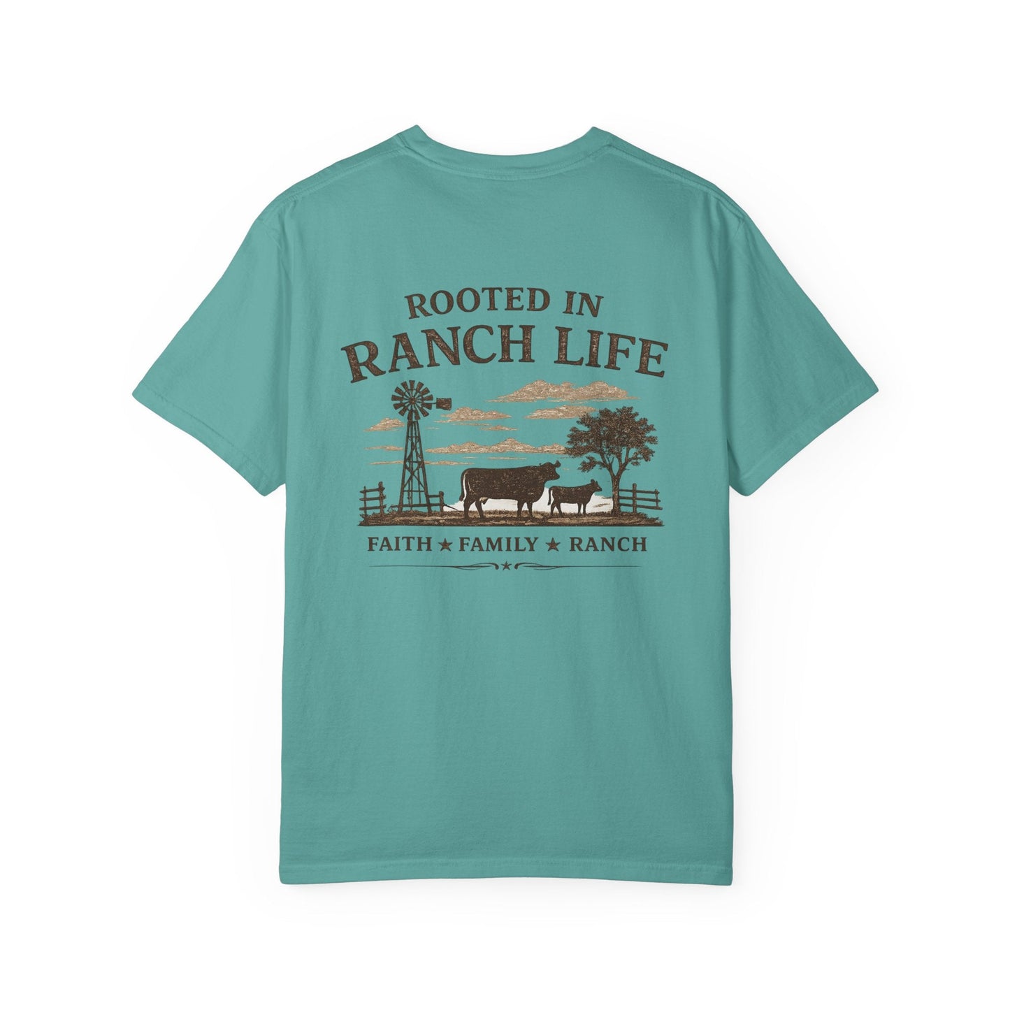 Rooted In Ranch Life Front/Back T-Shirt - Just Us Flynn’s