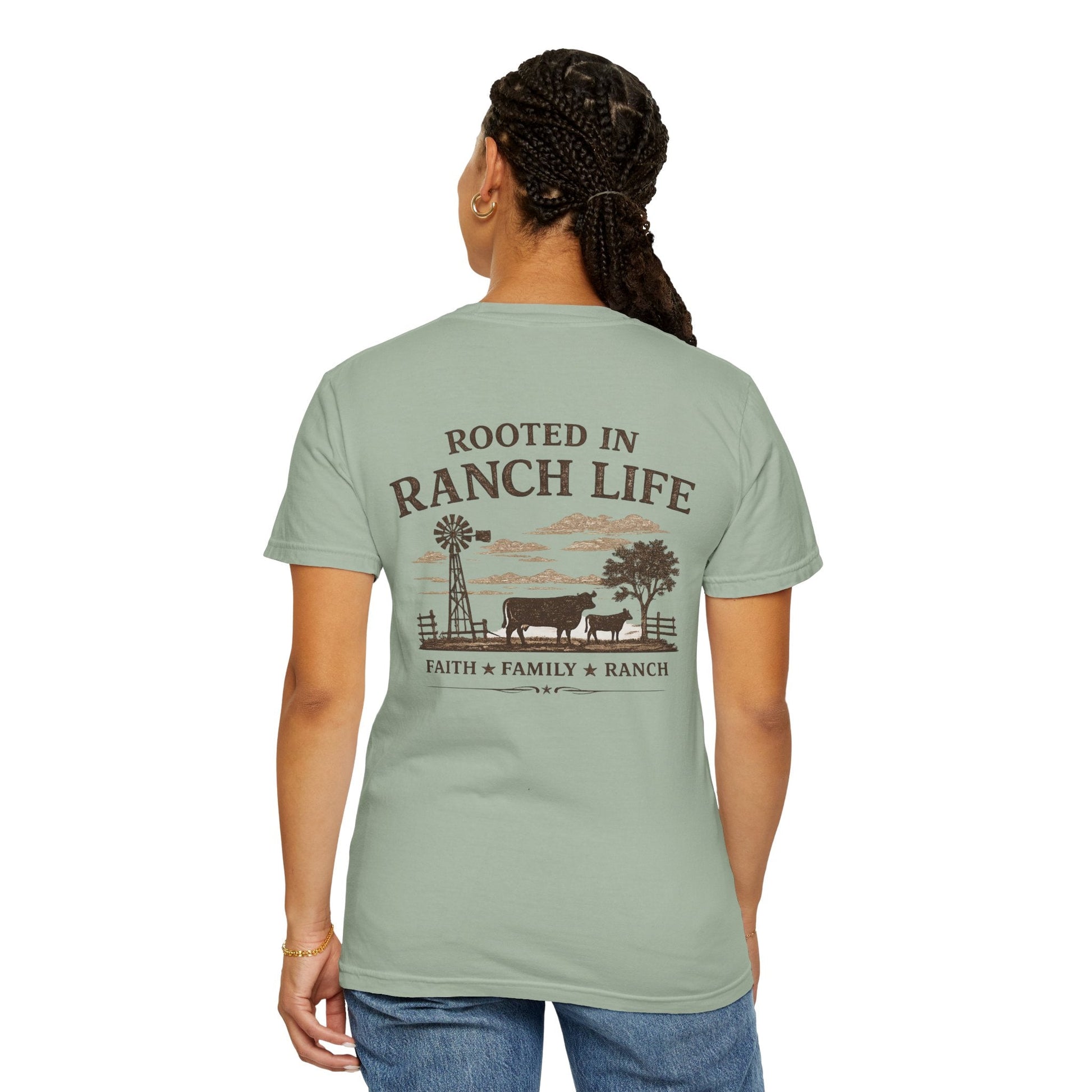 Rooted In Ranch Life Front/Back T-Shirt - Just Us Flynn’s
